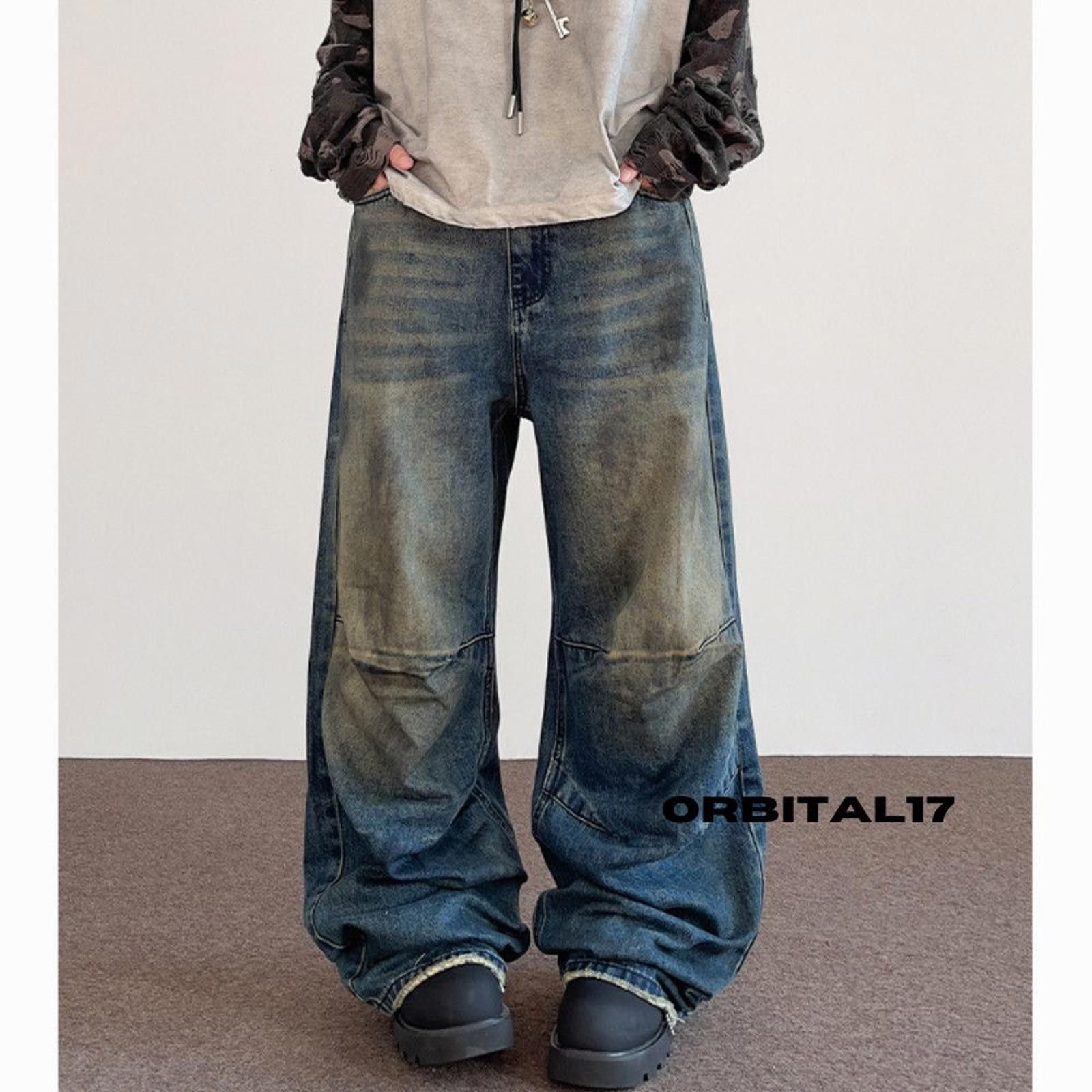 Vintage Washed Distressed Denim Jeans, Flare Jeans Size US 32 / EU 48 - 5 Thumbnail
