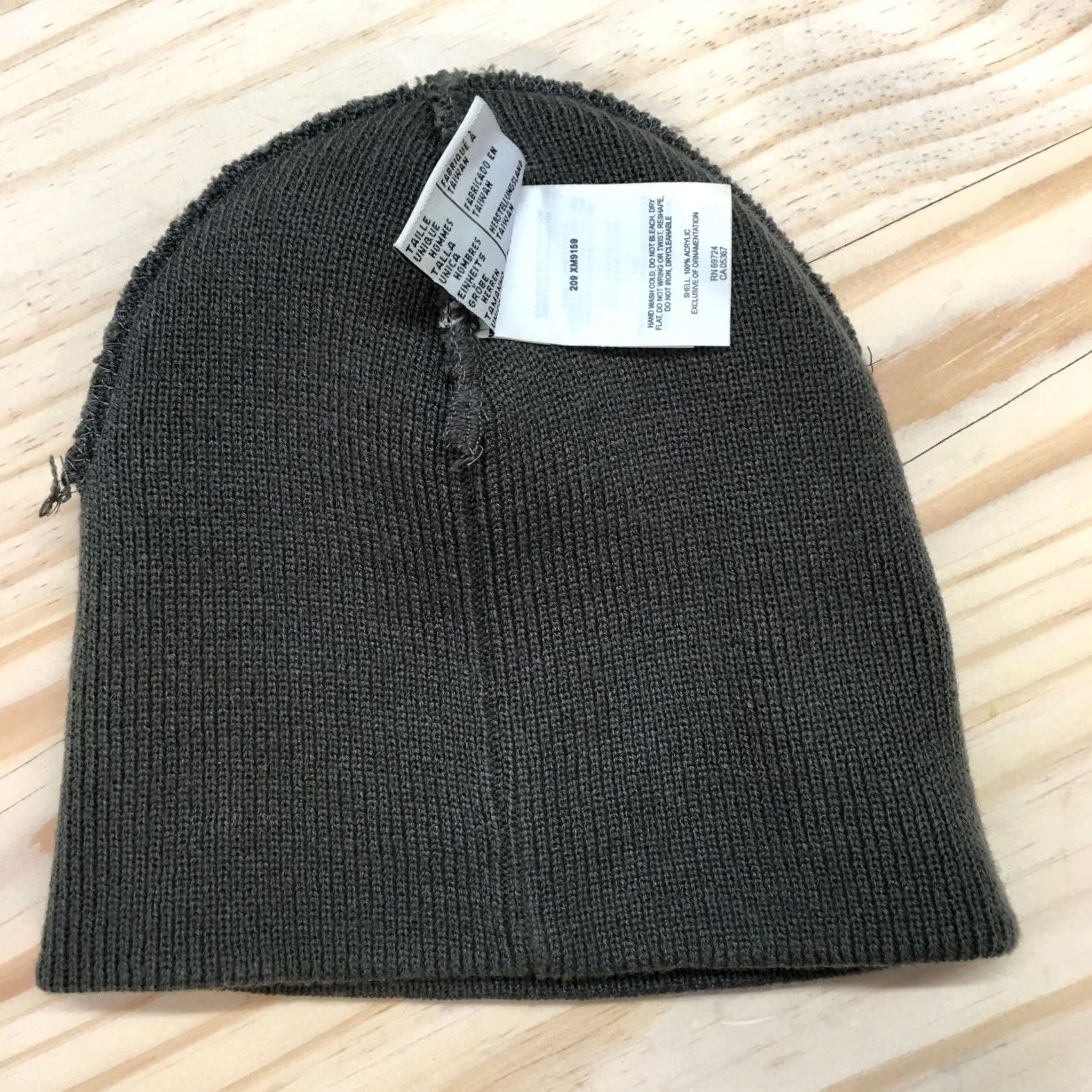 Vintage Columbia Sportswear Beanie Hat Mens Gray Black OS Adjustable Knitted Acrylic Size ONE SIZE - 7 Thumbnail