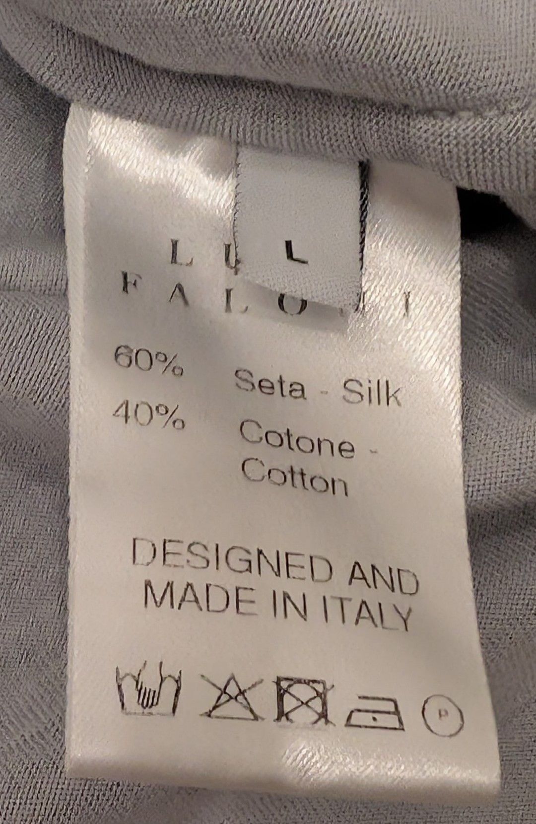 Other Luca Faloni Silk Cotton Long Sleeve Polo Gray Made in Italy Size US L / EU 52-54 / 3 - 3 Thumbnail