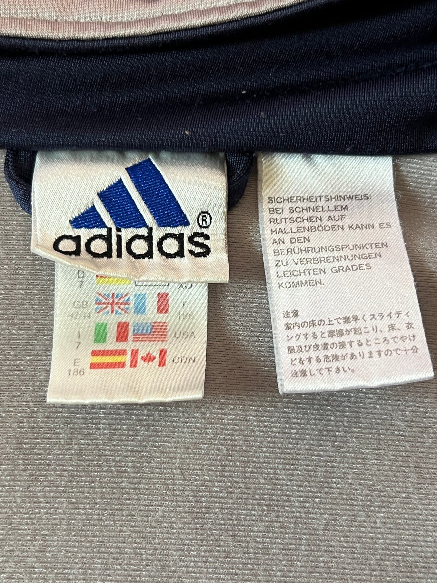 Adidas × Vintage 90s Adidas Back Logo Vintage Men's Track Jacket - L Size US L / EU 52-54 / 3 - 4 Thumbnail