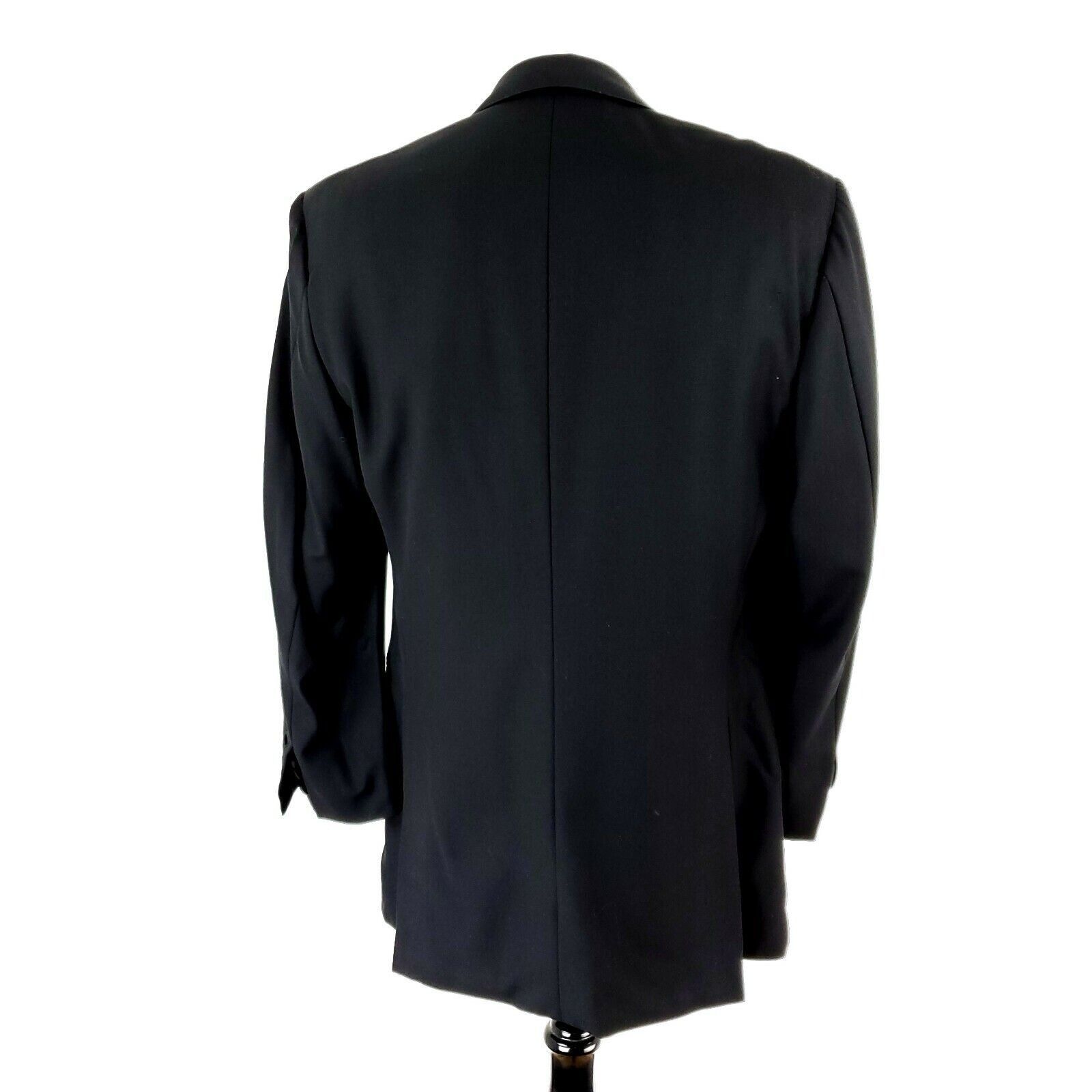 Hickey Freeman Hickey Freeman Wool 3 Felt Button Tuxedo Jacket 40L Black Su Size 40L - 7 Thumbnail