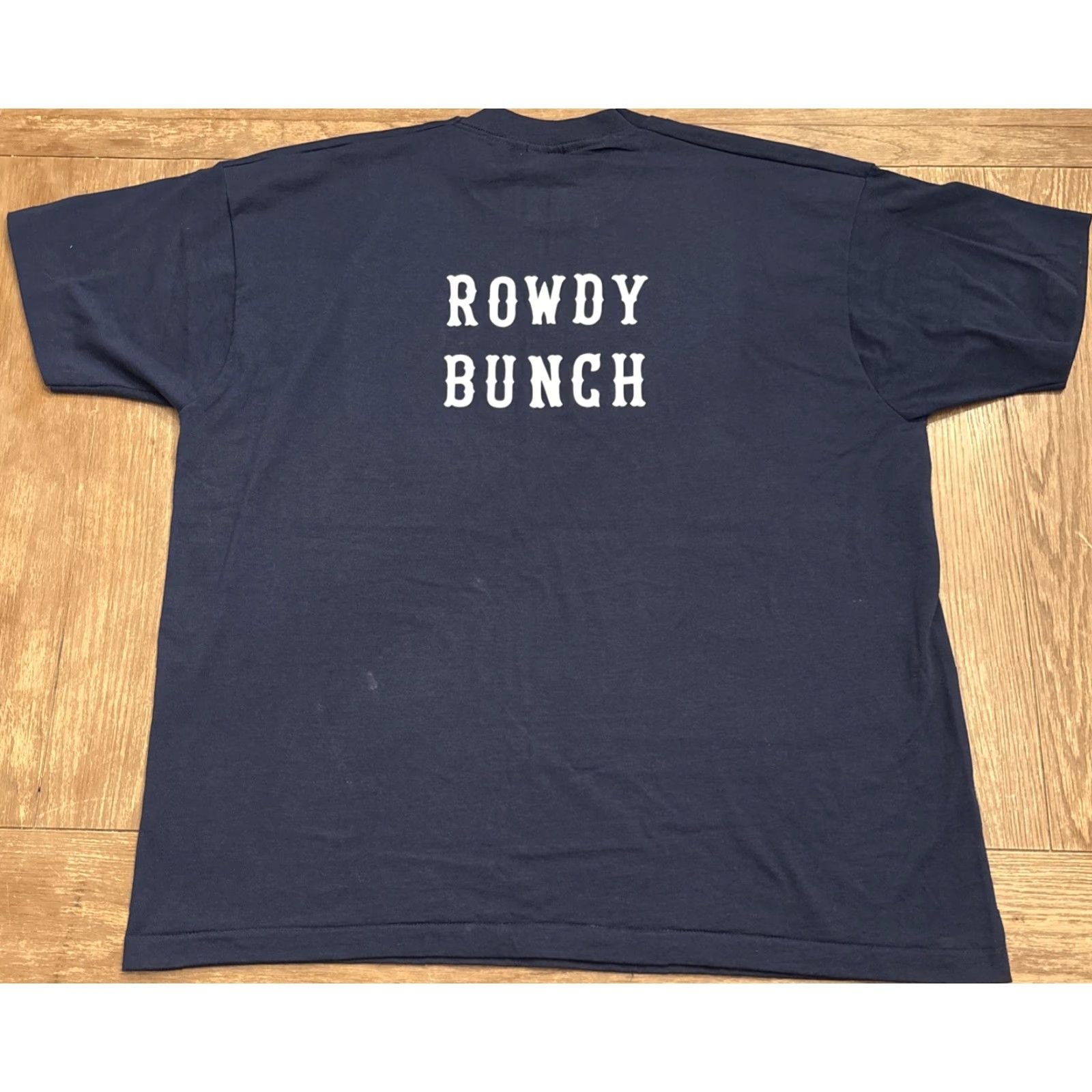 Fruit Of The Loom VINTAGE Dusty Road Rowdy Bunch T-Shirt Men Blue 2XL Crew Neck 80s Fruit of the Loom EUC Size US XXL / EU 58 / 5 - 7 Thumbnail