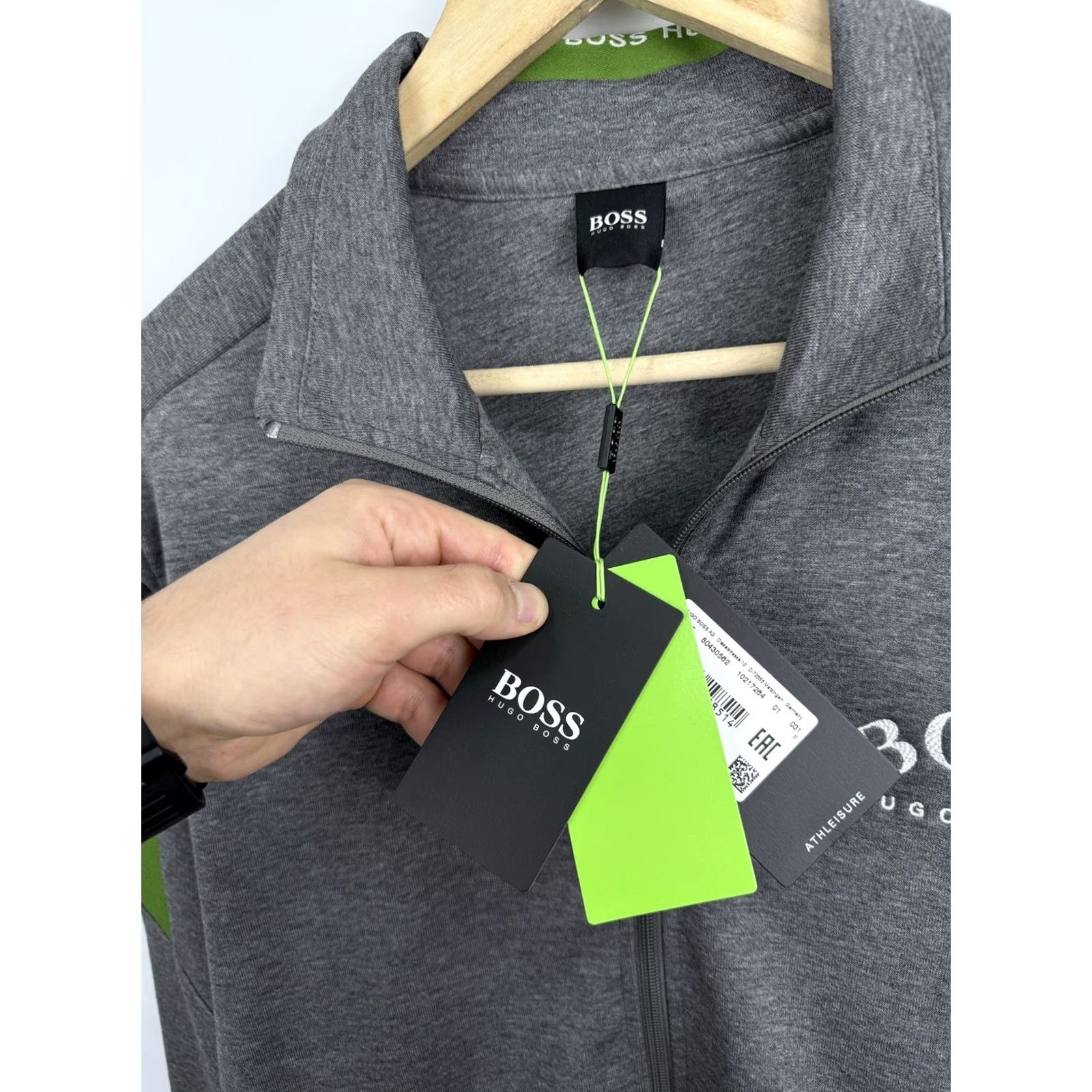 Hugo Boss HUGO BOSS Jacket M Gray Full Zip Athleisure Track NWT Modern Classic Men's Size US M / EU 48-50 / 2 - 7 Thumbnail