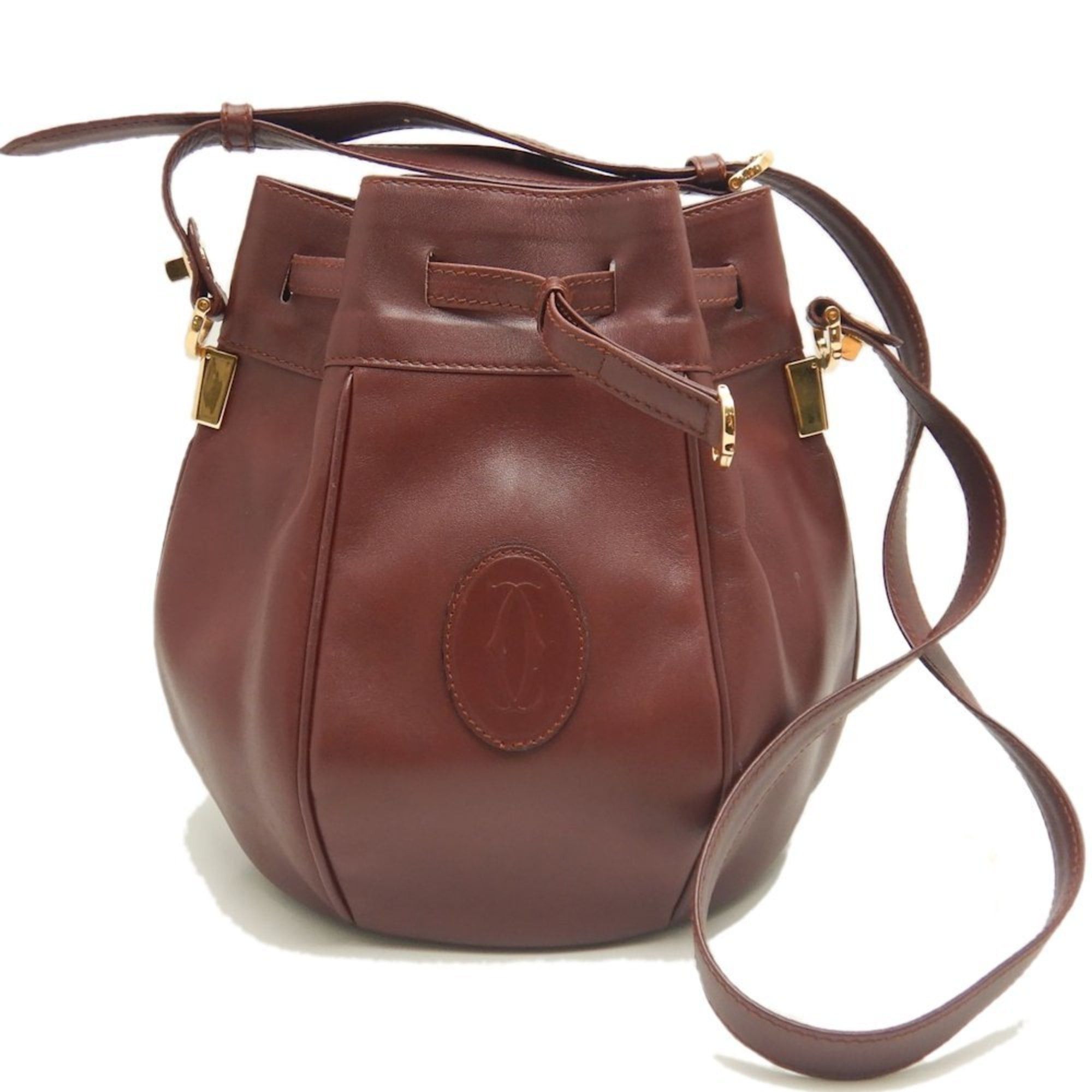 Cartier Must Line Leather Bordeaux Backpack Cartier Must Line Bordeaux Leather Backpack Dark red ref  main image 4