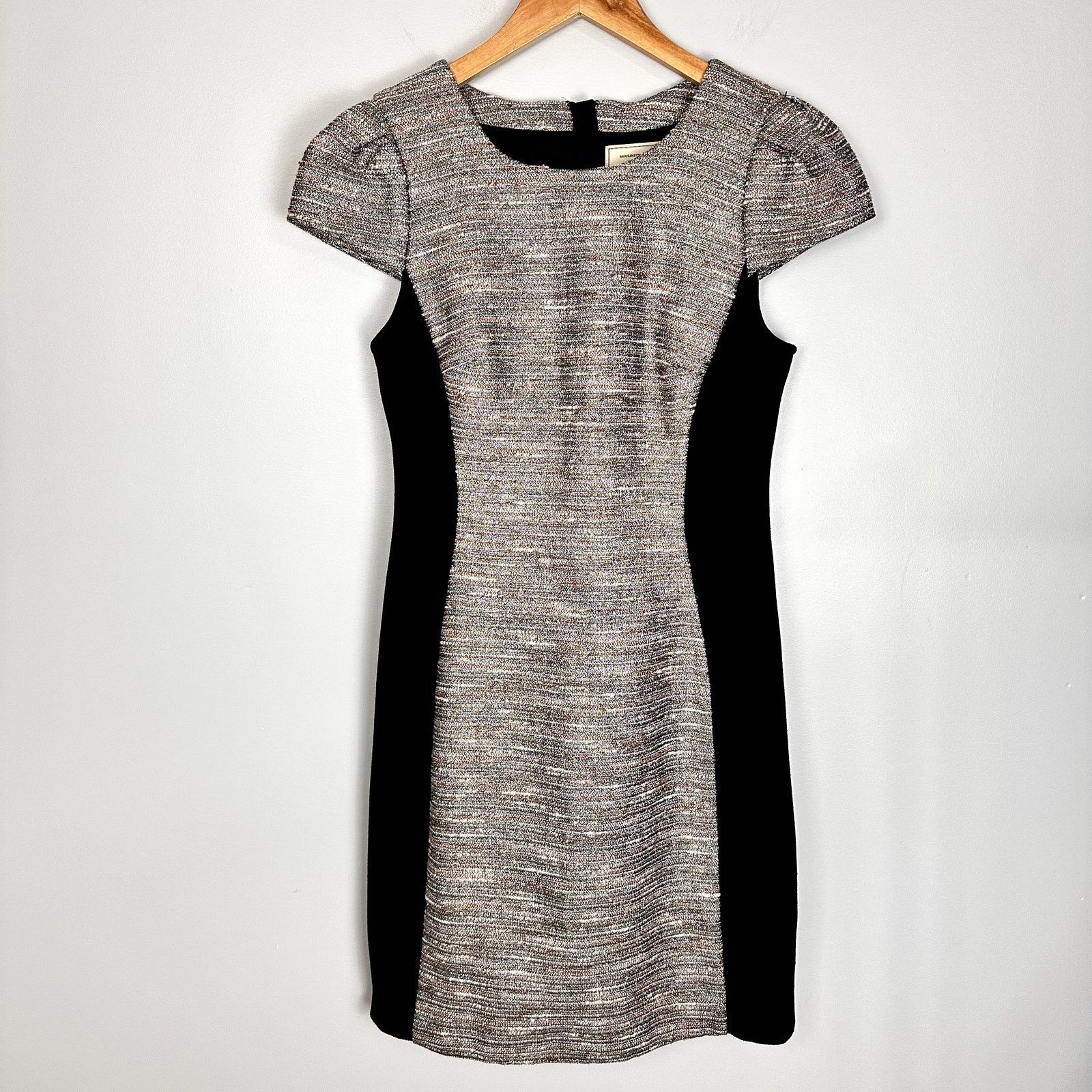 Anthropologie Moulinette Soeurs Grisaille Metallic Tweed Sheath Dress 4 Size S / US 4 / IT 40 - 3 Thumbnail