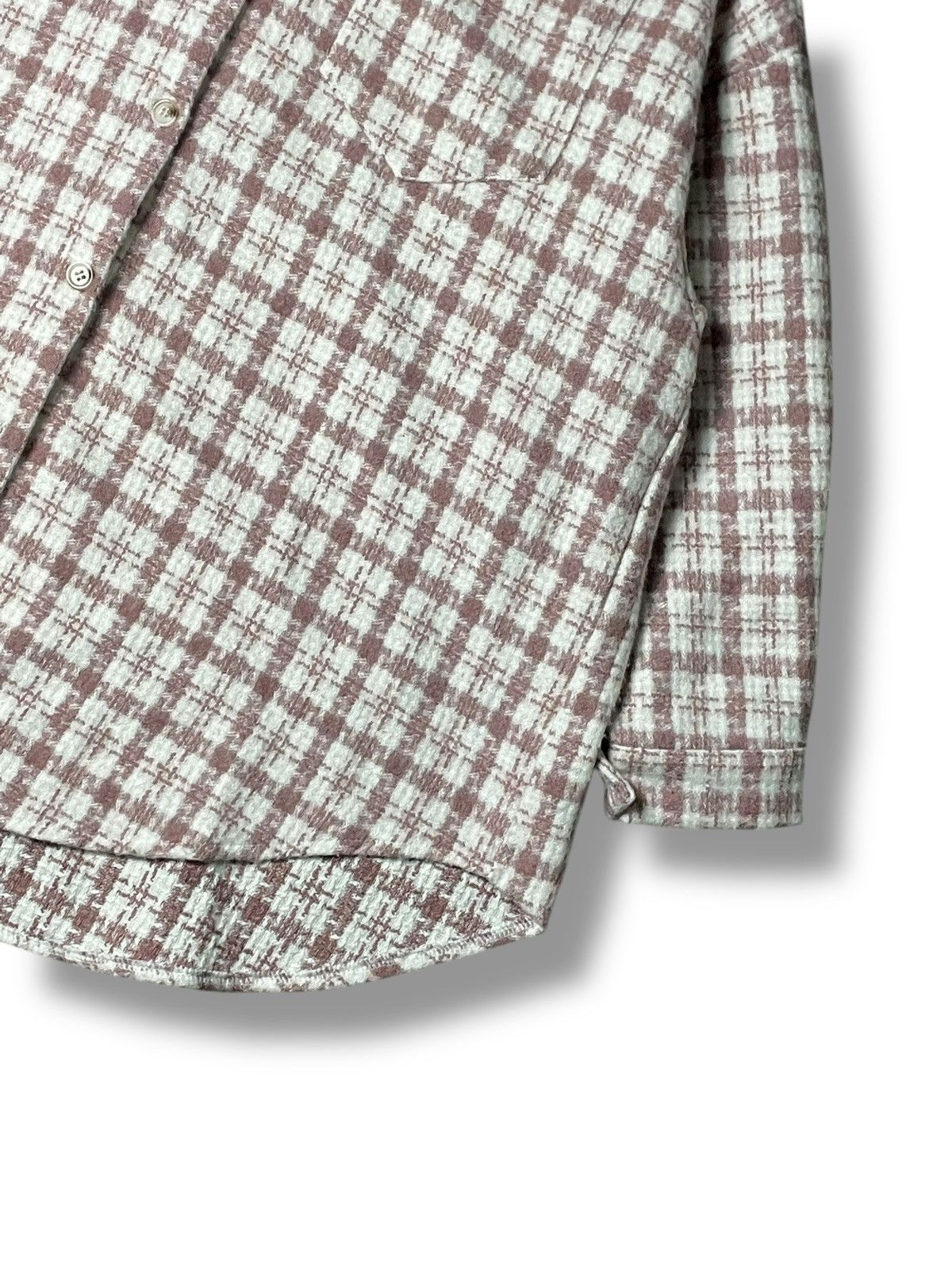 Japanese Brand × Vintage GRL Japanese Brand Plaid Wool Button Up Shirt (84) Size US L / EU 52-54 / 3 - 3 Thumbnail
