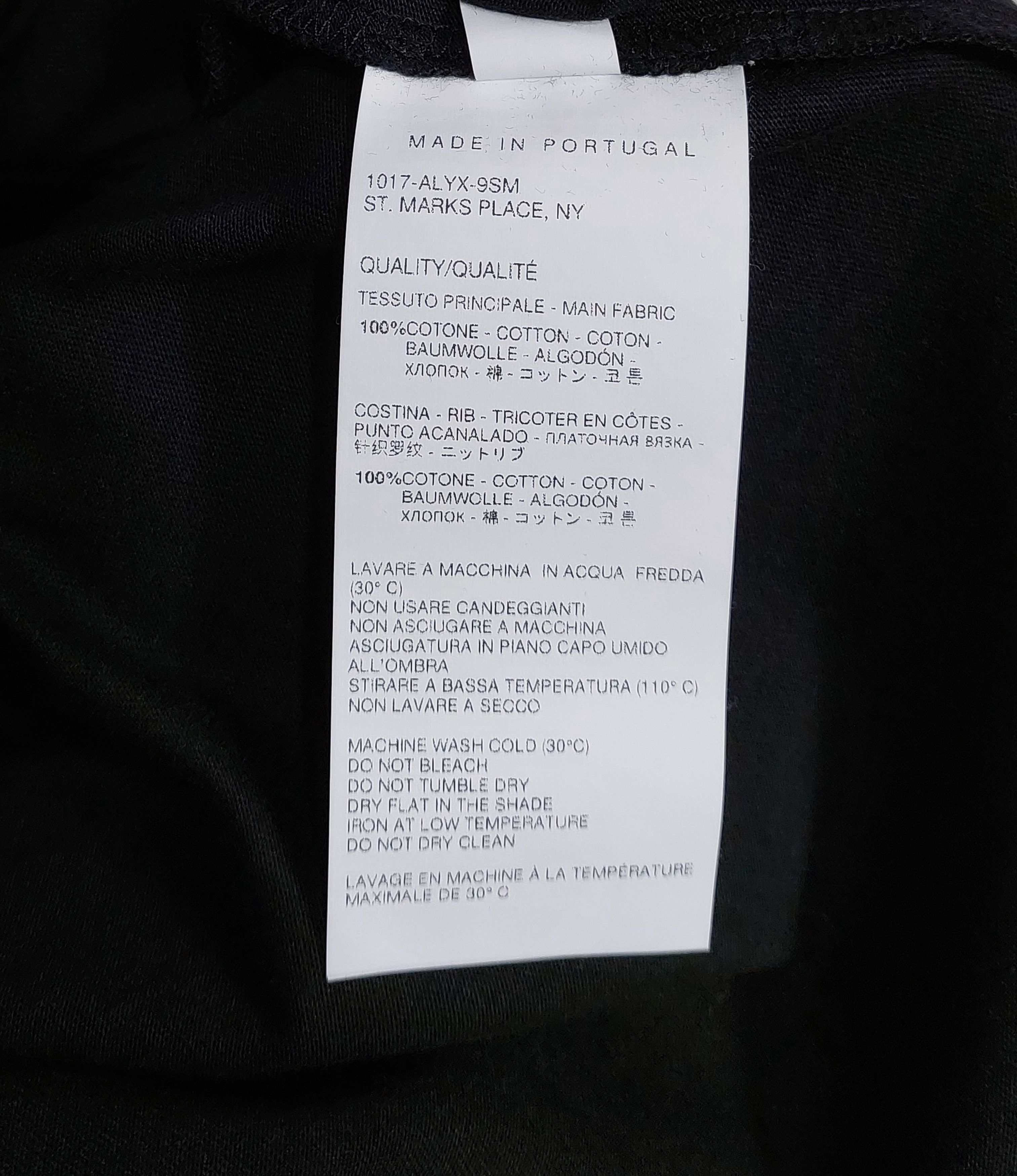 1017 ALYX 9SM back logo print cotton tshirt - black L Size US L / EU 52-54 / 3 - 4 Thumbnail