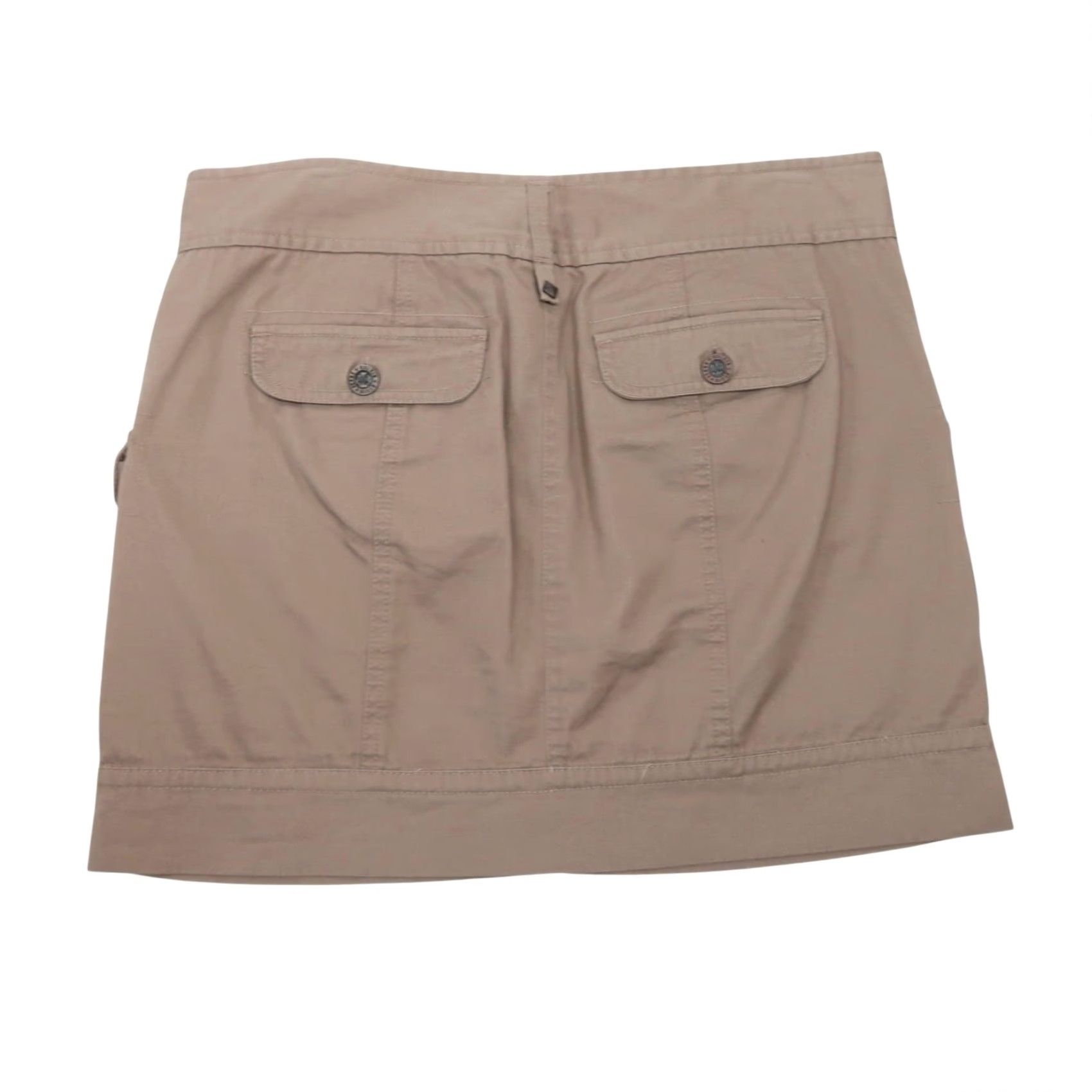 Calvin Klein VINTAGE Calvin Klein Khaki Tan Low Rise Cargo Mini Skirt 4 Women Short 90s Bohemian Cotton Skirt Size 27" / US 4 / IT 40 - 3 Thumbnail