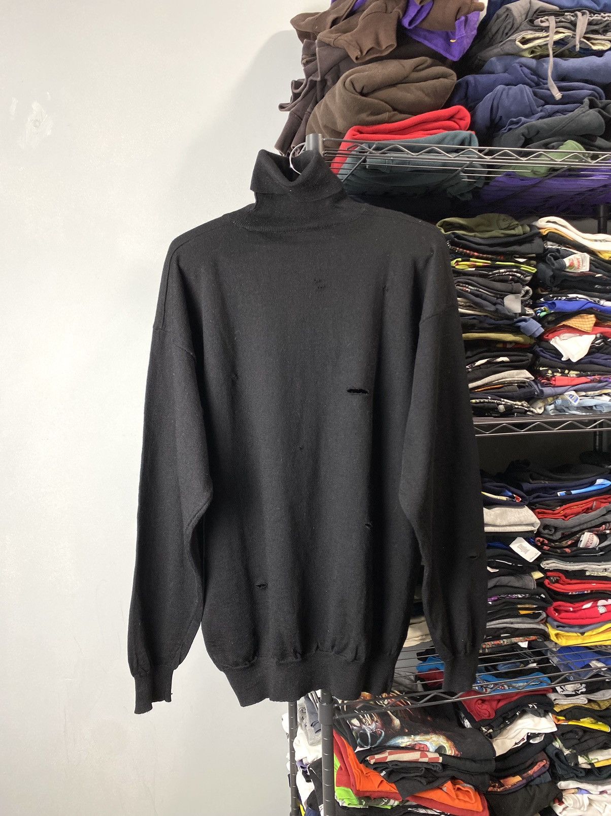 Kenzo Vintage Kenzo Homme Distressed Sweater Luxury Hype Size US XL / EU 56 / 4 - 9 Thumbnail