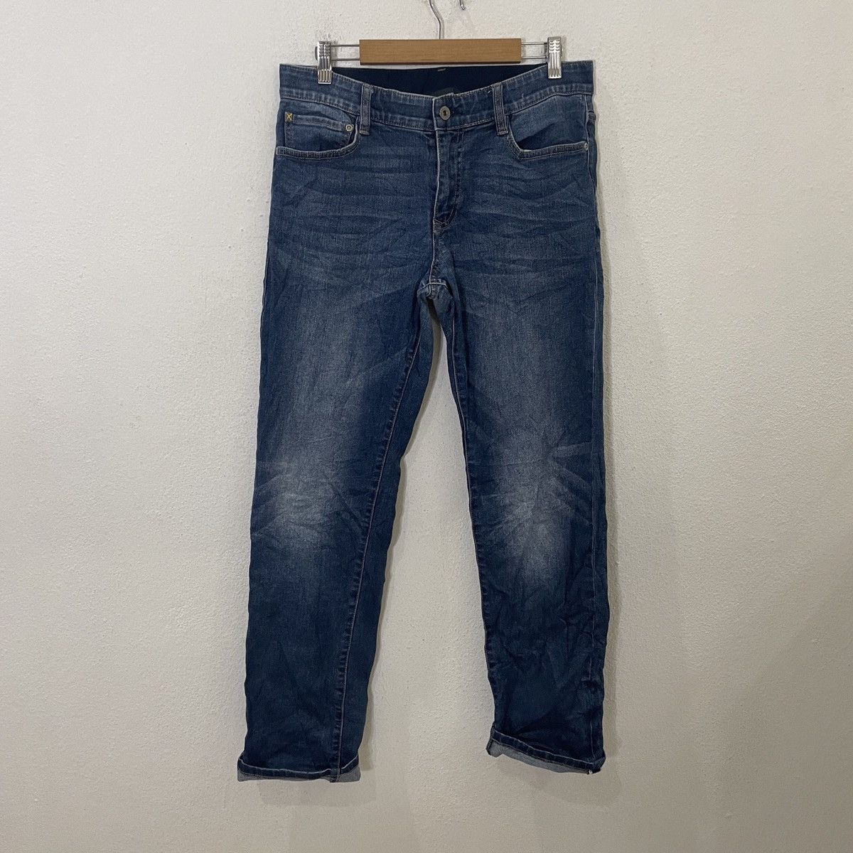 Other Vintage Bossini Jeans Seldvedge Distressed Denim Jeans Size US 31 - 1 Thumbnail