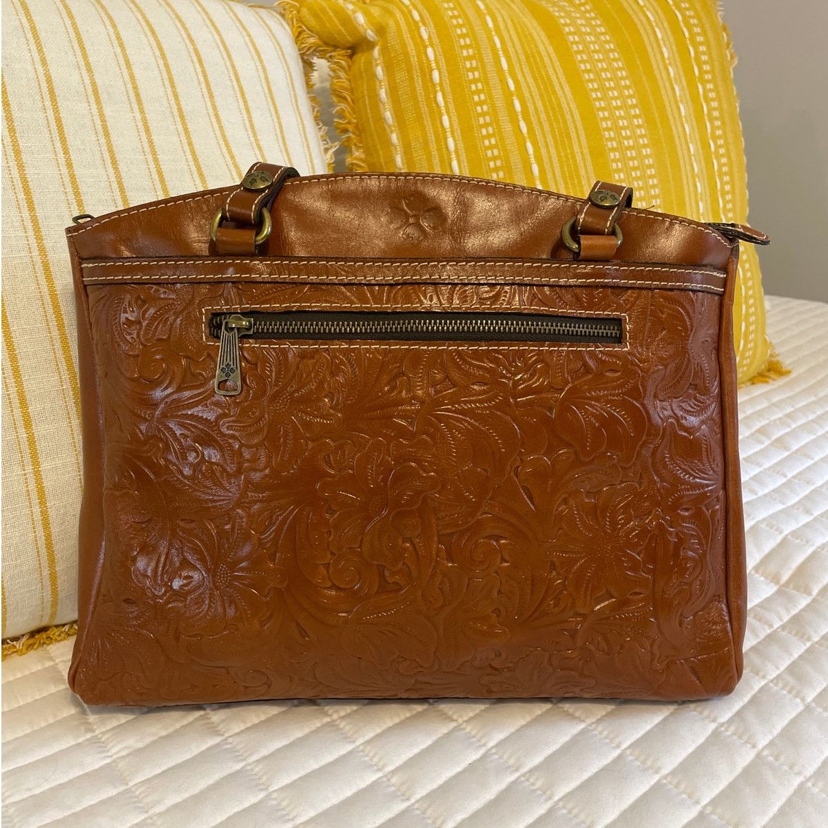 Patricia Nash Patricia Nash Tooled Collection Leather Poppy Tote Florence Size ONE SIZE - 3 Thumbnail