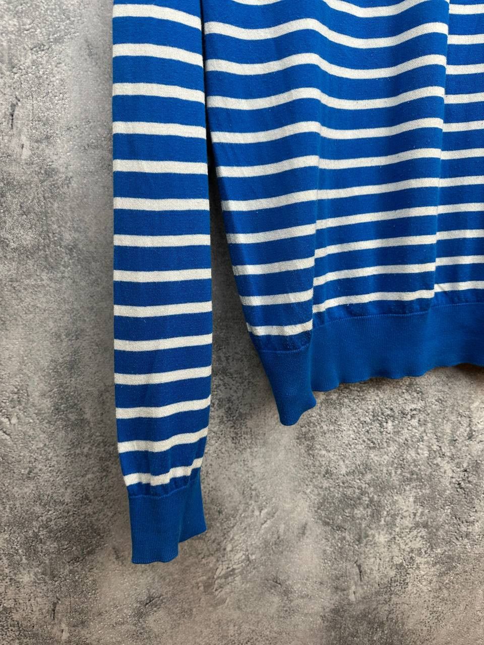 John Smedley John Smedley Sea Island Cotton Breton Stripe Knit Sweater Size US L / EU 52-54 / 3 - 6 Thumbnail