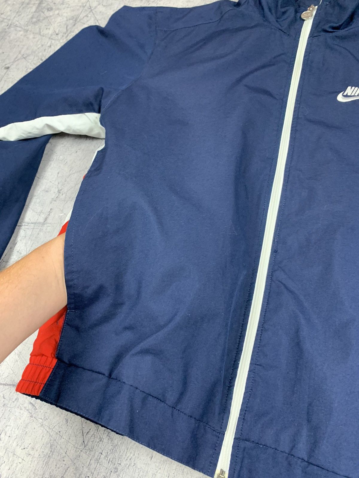 Nike Vintage Nike Big Swoosh Track Top Jacket 90s drill hype Size US S / EU 44-46 / 1 - 11 Thumbnail