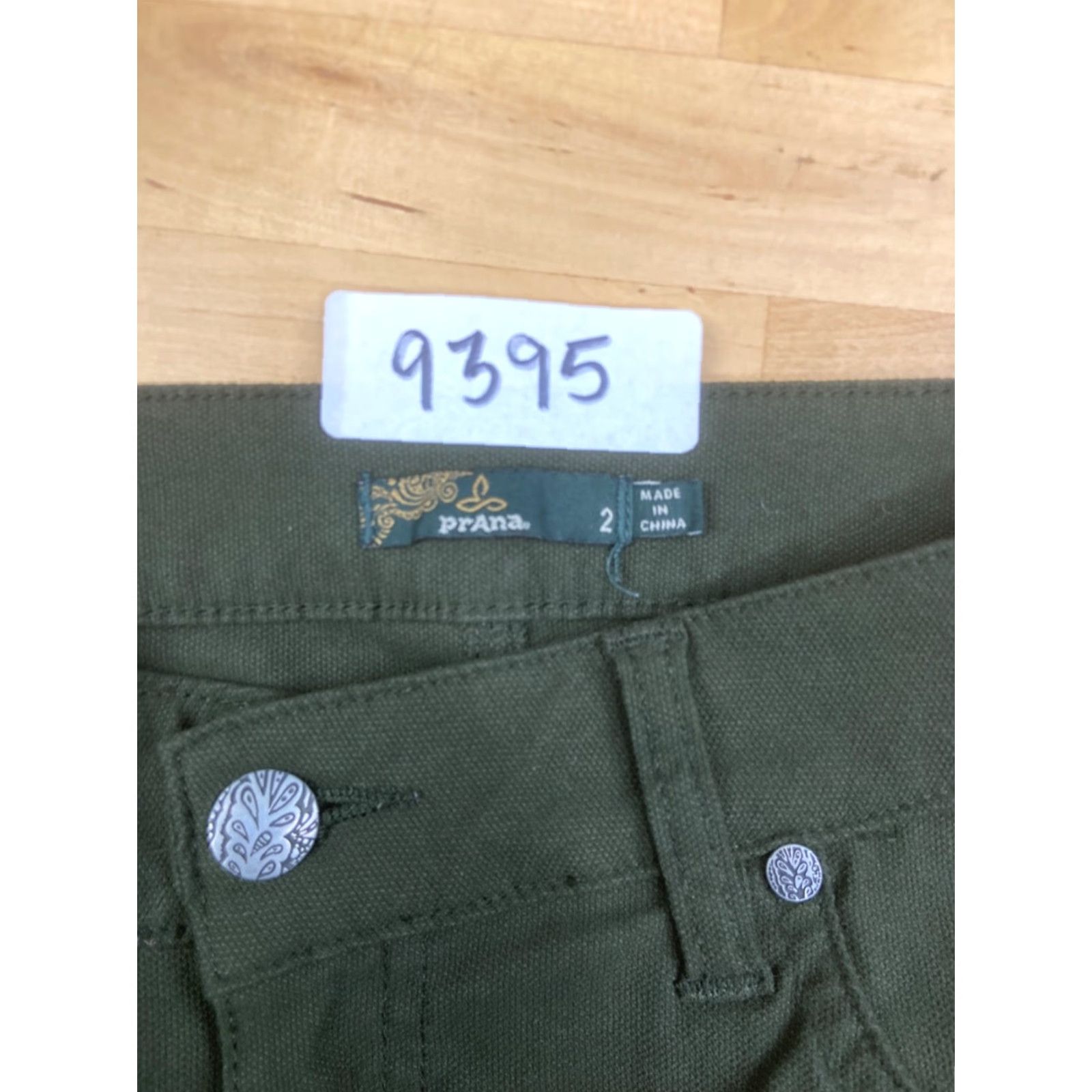 Prana prAna Brenna Moto Pants Womens Regular Skinny Leg Stretch Green Nylon 5 Pocket Khakis Size 27" / US 4 / IT 40 - 3 Thumbnail