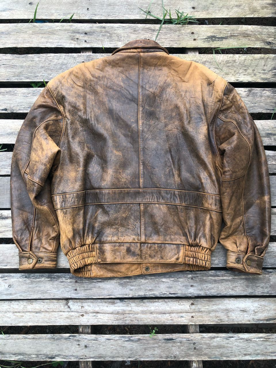 Japanese Brand Vintage Allstateland USN Leather Jacket Size US M / EU 48-50 / 2 - 3 Thumbnail