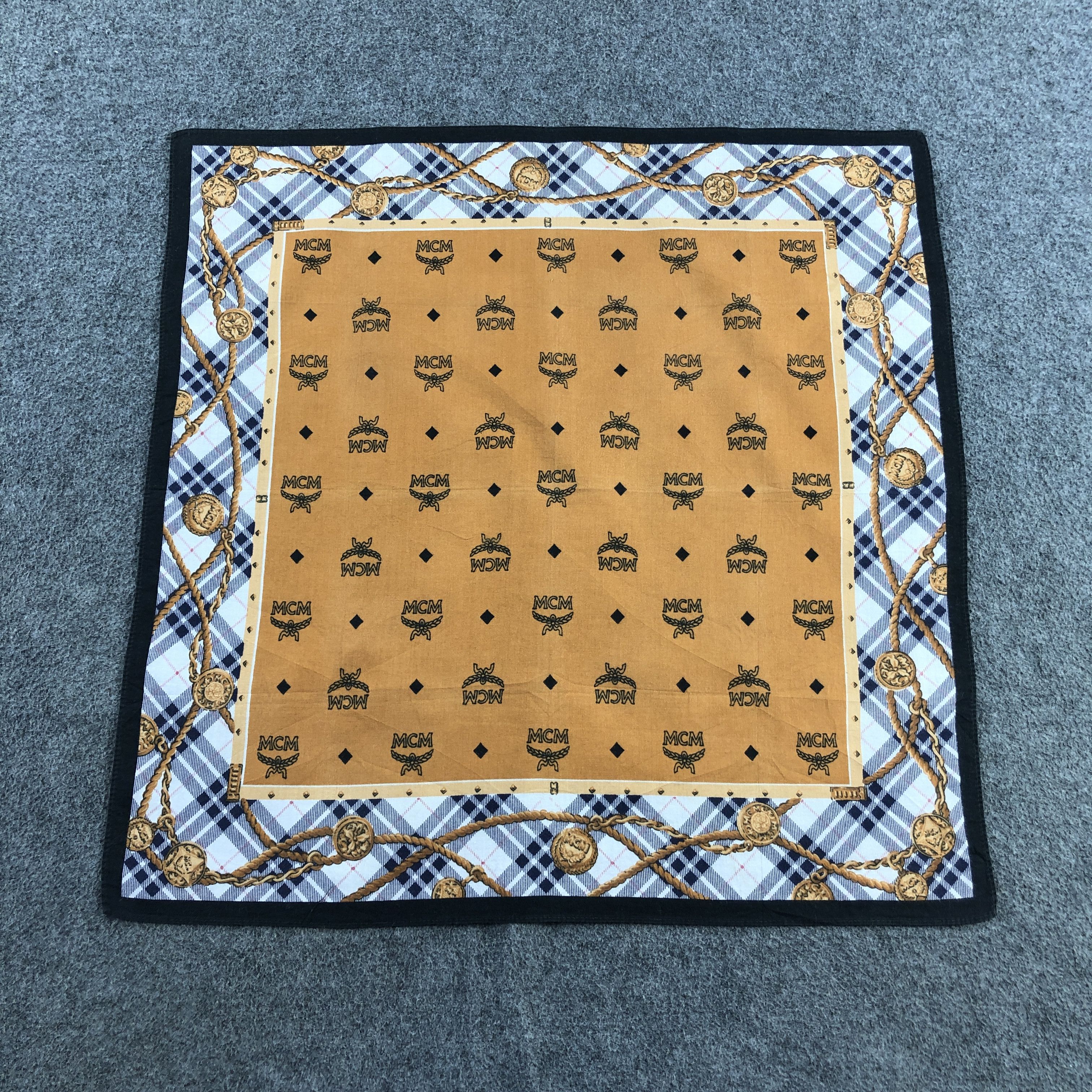 MCM MCM Monogram Handkerchief Neckerchief Bandana H2627 Size ONE SIZE - 1 Thumbnail