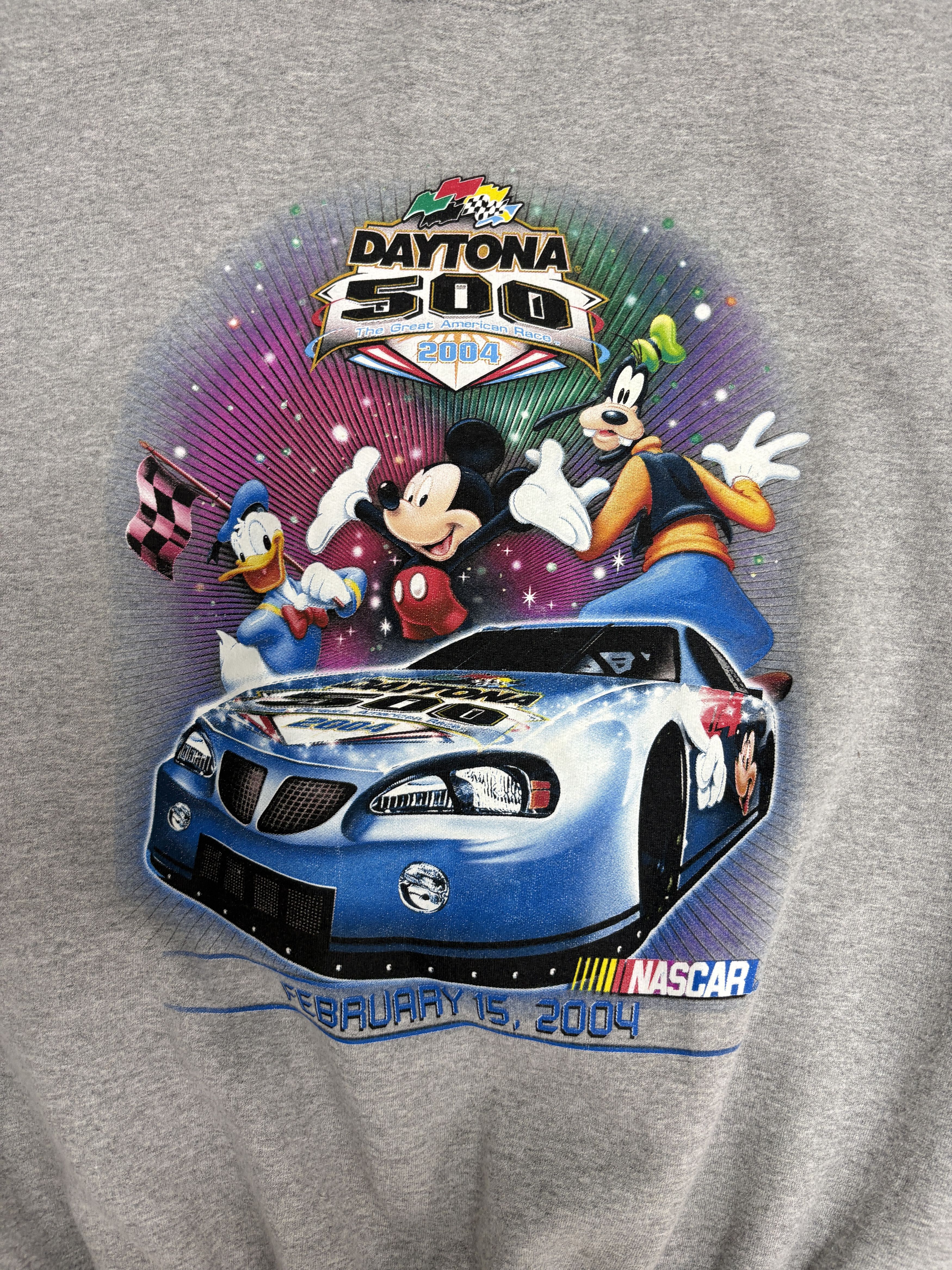 Vintage Daytona 500 2004 Disney Vintage Grey Crewneck Sweater Size US XL / EU 56 / 4 - 2 Thumbnail