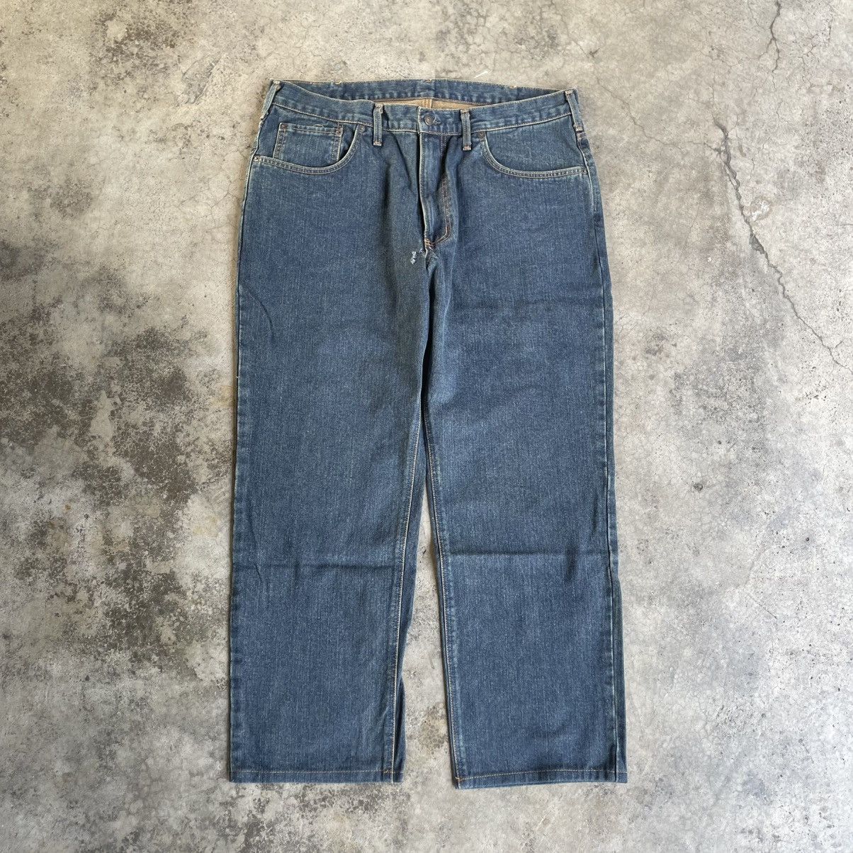 Edwin 🔥Vintage Edwin 404 Japan Made Ripped Dark Blue Denim Jeans Size US 38 / EU 54 - 1 Thumbnail