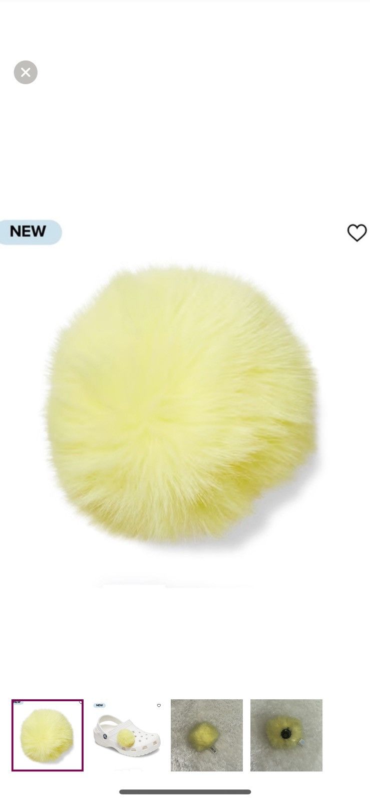 Crocs Crocs jibbitz yellow puff ball shoe charm Size ONE SIZE - 1 Thumbnail
