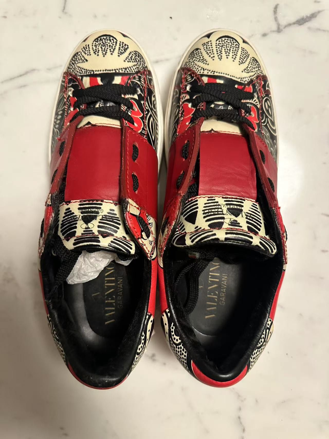 Valentino Valentino Rockstud Accents Leather Sneakers Size US 7 / IT 37 - 3 Thumbnail
