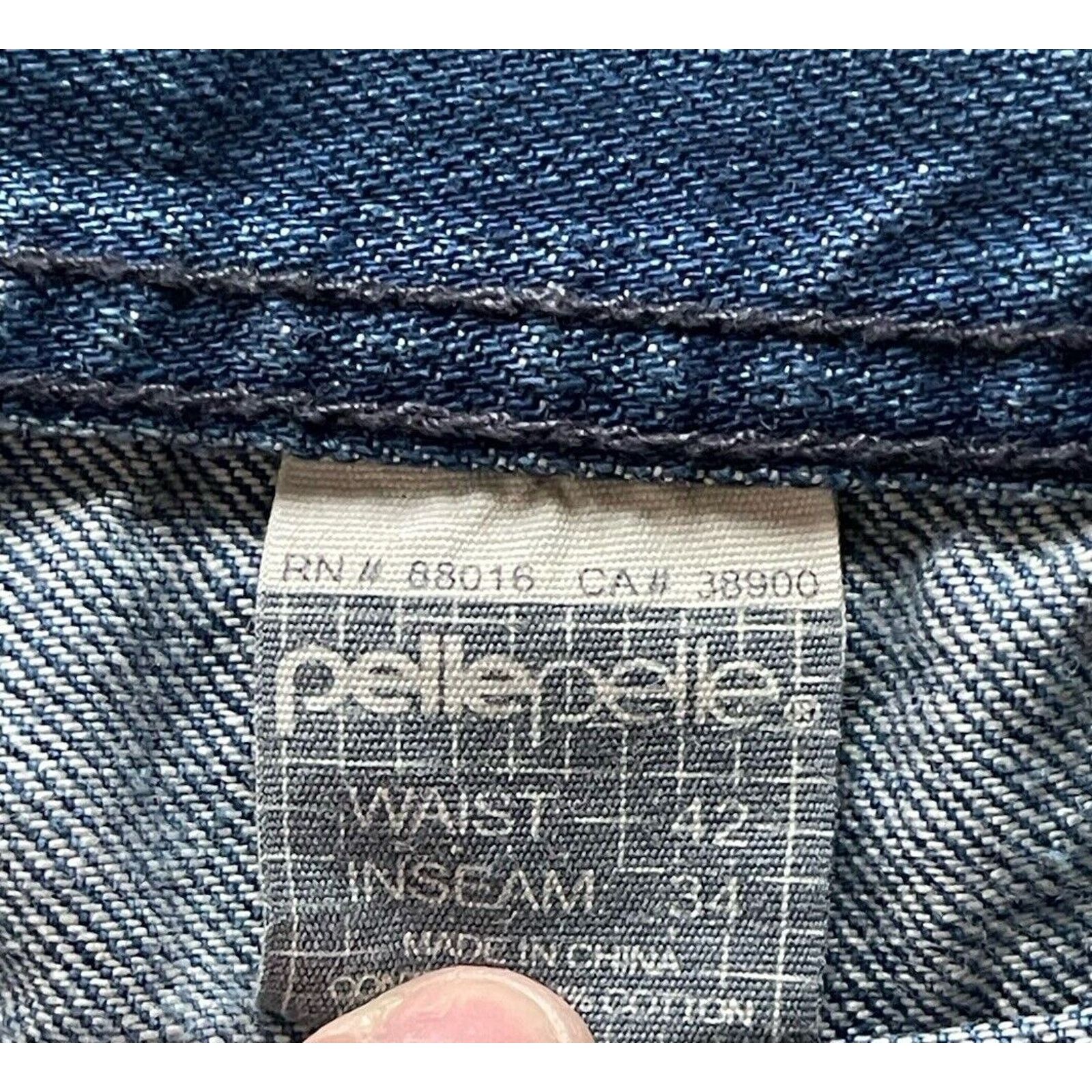 Pelle Pelle Vintage Y2K Pelle Pelle Mens 42X34 Trim Thick Stitch Denim Size US 42 / EU 58 - 6 Thumbnail