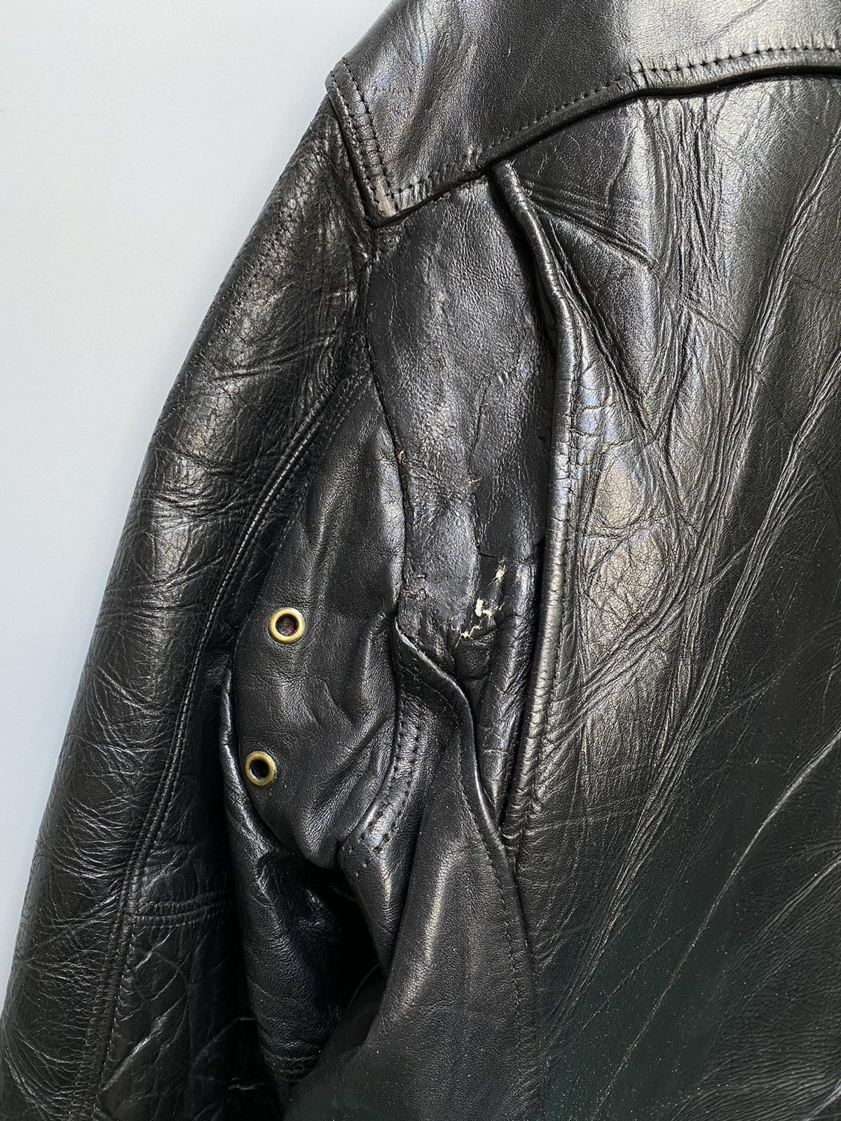 Schott 1950s Dur-o-Jac by Schott Police Leather Jacket Size US M / EU 48-50 / 2 - 13 Thumbnail
