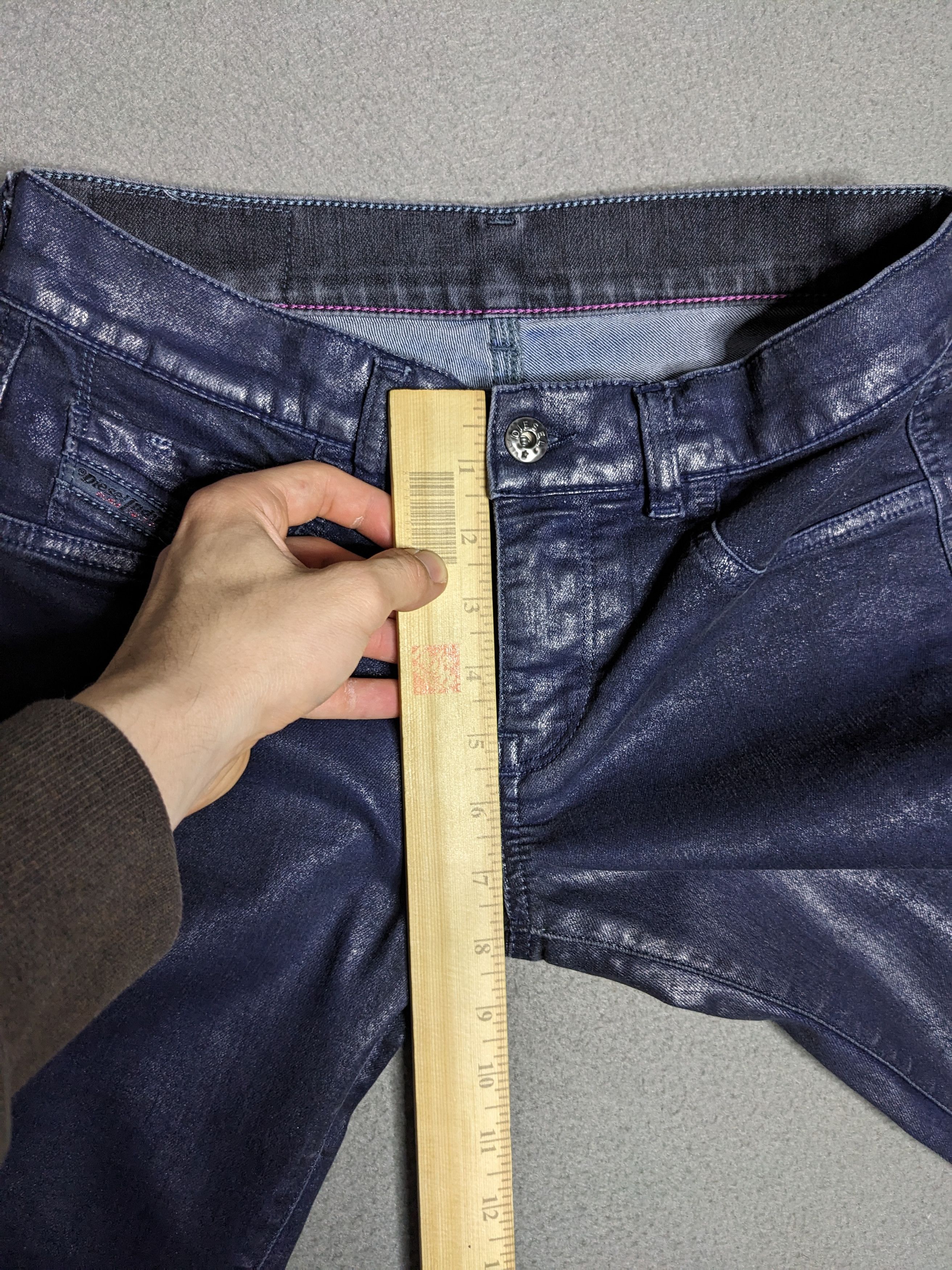 Diesel Diesel Livier SP Jeans Coated Denim 28x33 Skinny Low Rise Size 26" / US 2 / IT 38 - 19 Thumbnail