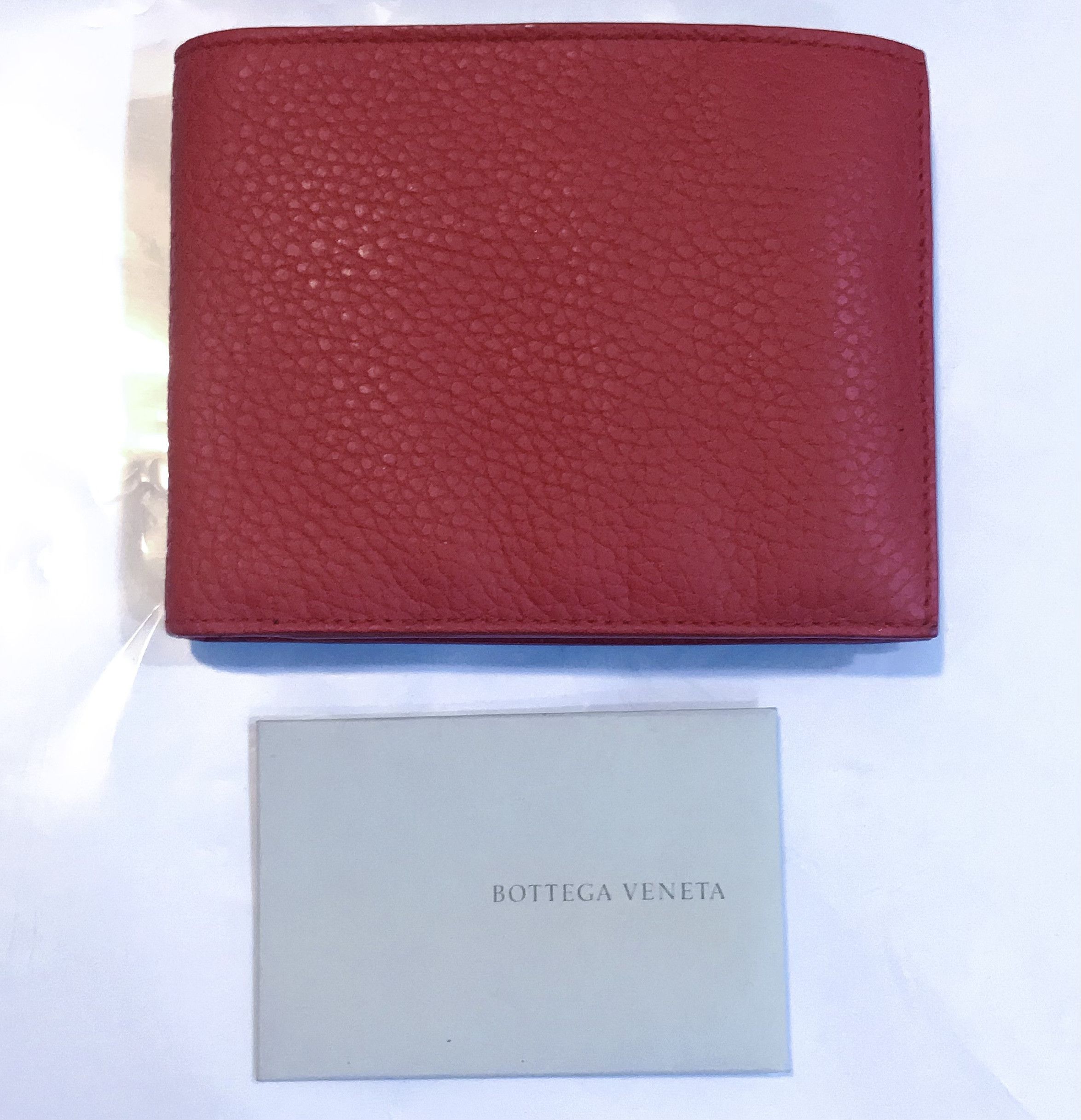 Bottega Veneta BOTTEGA VENETA Leather Bifold Red Short Wallet Size ONE SIZE - 7 Thumbnail