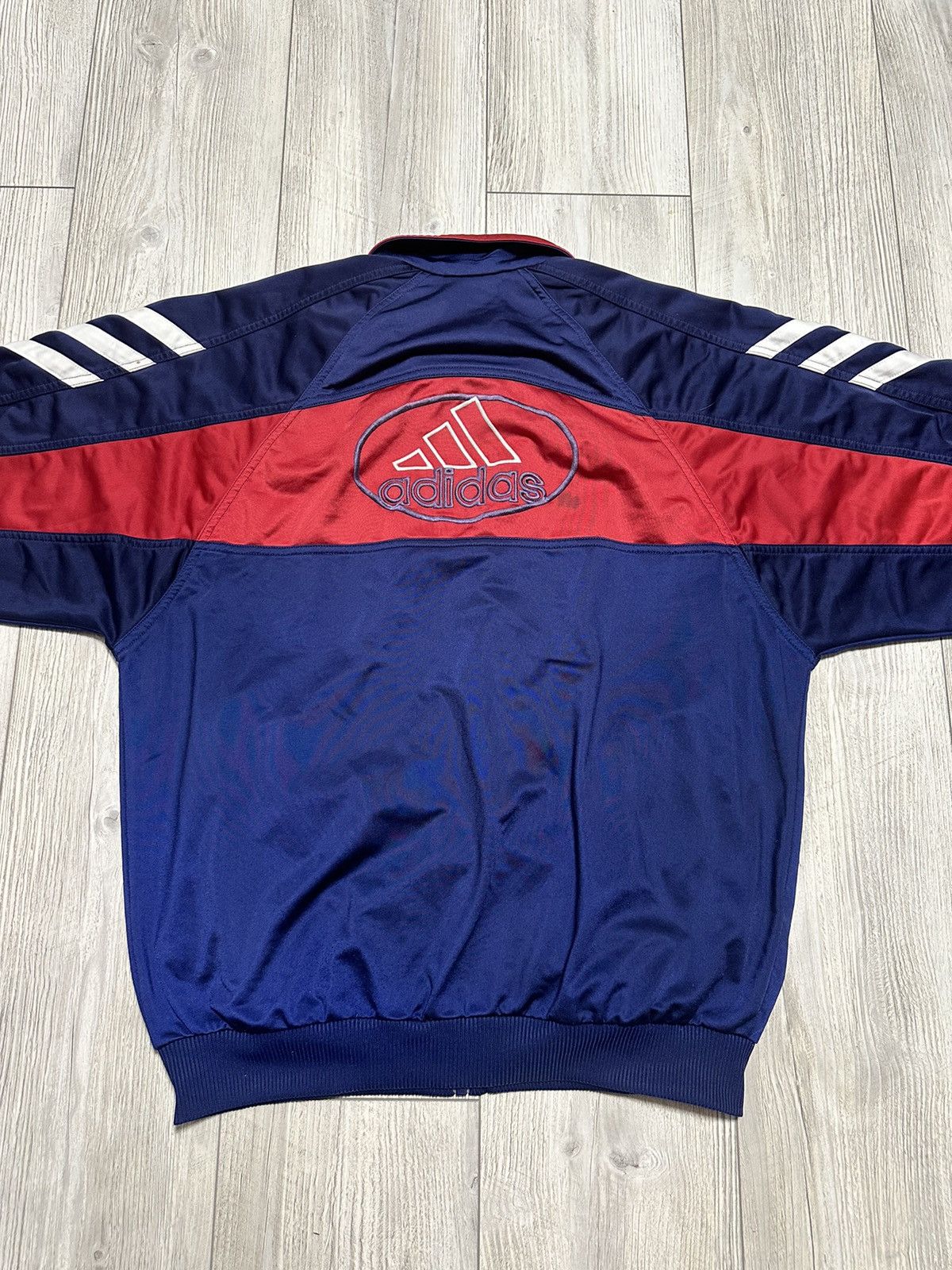 Adidas Vintage Adidas 90s Track Jacket Big Logo Style Size US L / EU 52-54 / 3 - 2 Thumbnail