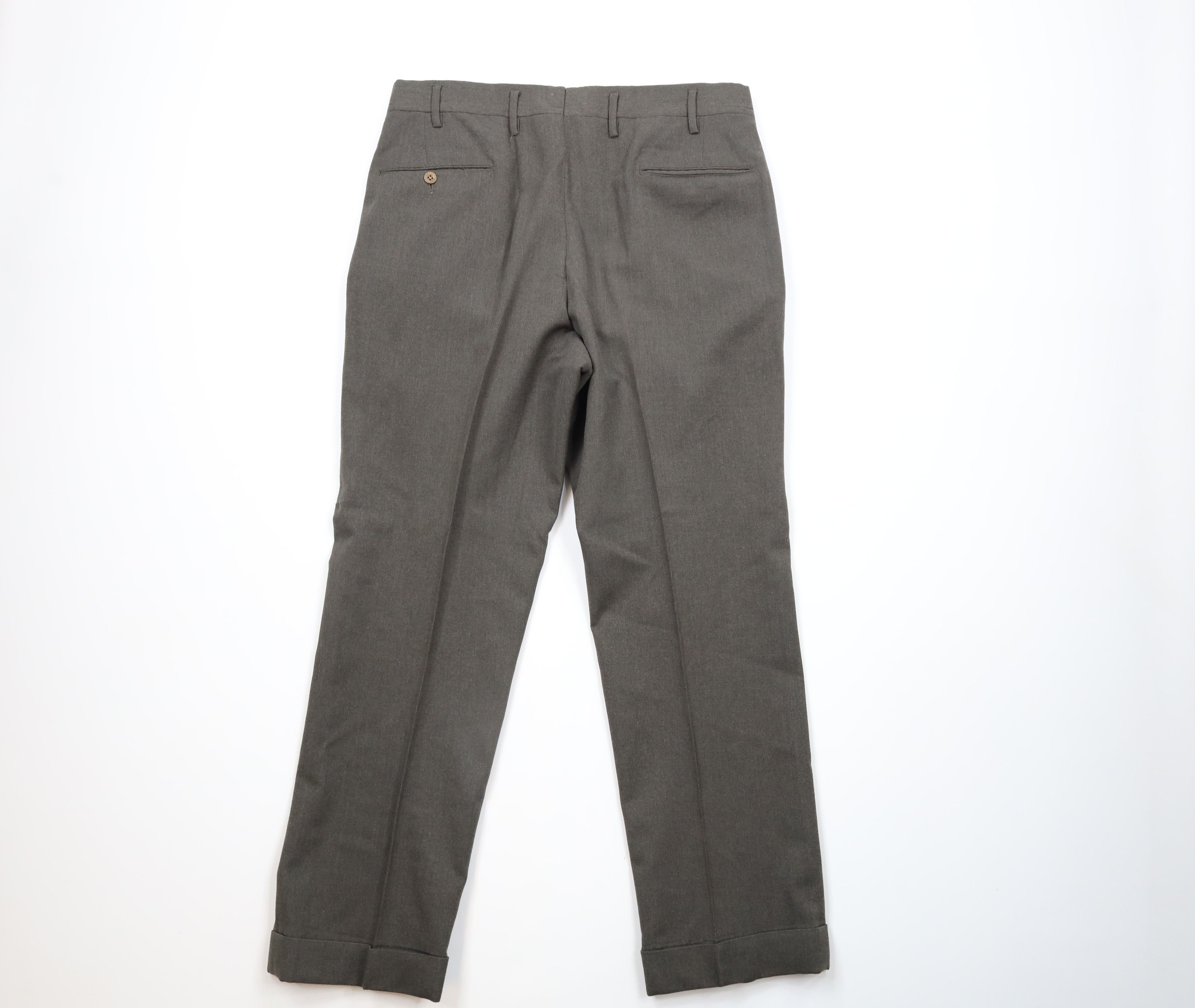 Brooks Brothers × Vintage Vintage 70s Brooks Brothers Chino Pants Trousers Green USA Size US 34 / EU 50 - 9 Thumbnail