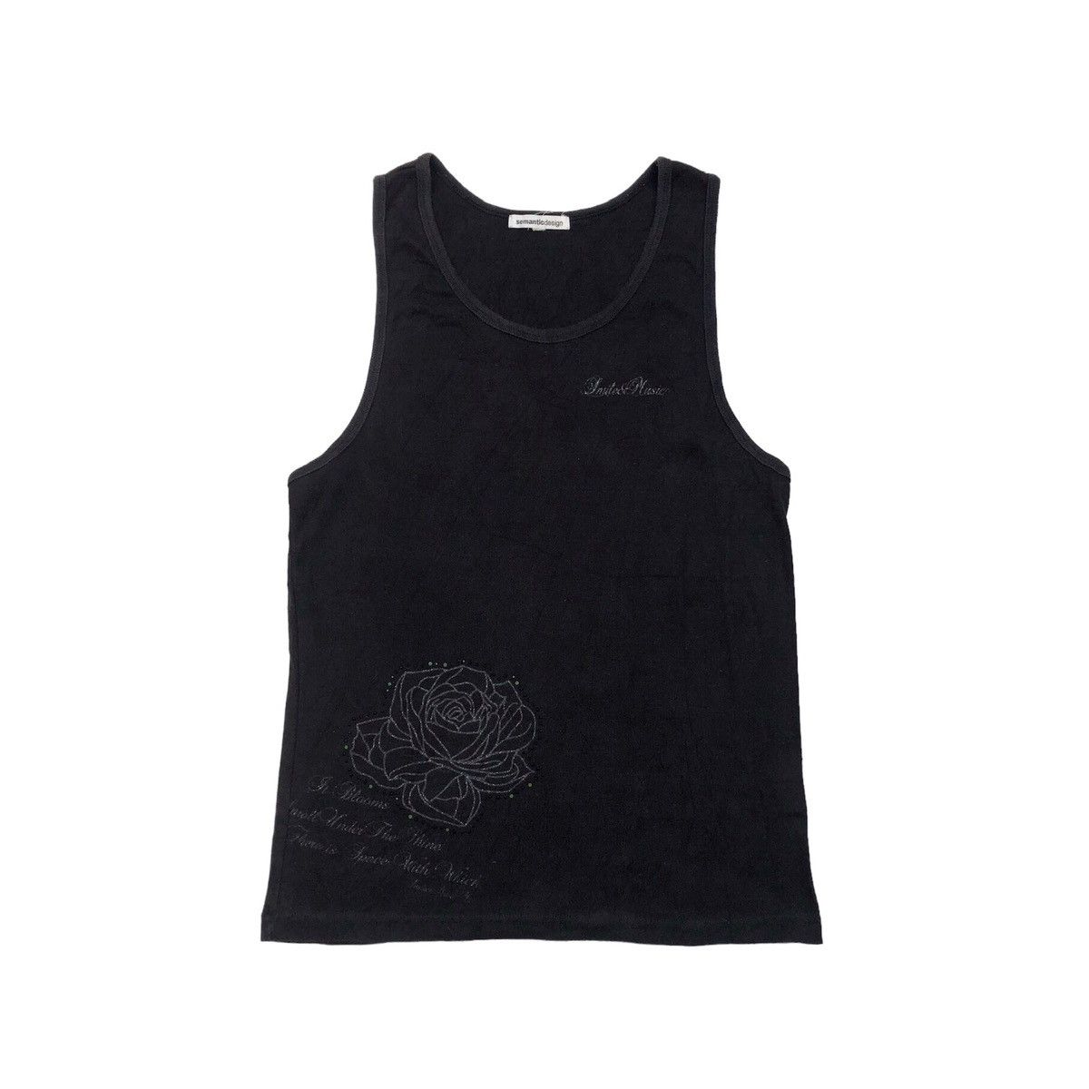 Semantic Design Black Punk Goth Style Tank Tops