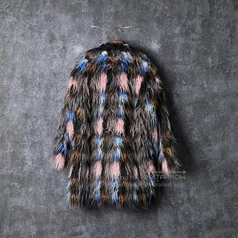 Kenzo KENZO Women's Multicolor Furry Coat. Size US XS / EU 42 / 0 - 2 Thumbnail