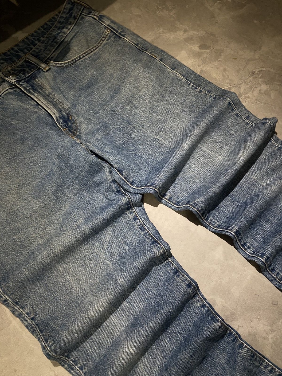 Vintage Crazy Washed Lightblue Rare Avan Destroyed Wide Leg / Y2K Size US 33 - 4 Thumbnail