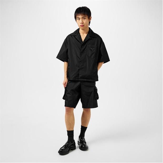 Prada PRADA Men'S Logo Re-Nylon Bowling Shirt Size US XL / EU 56 / 4 - 6 Thumbnail