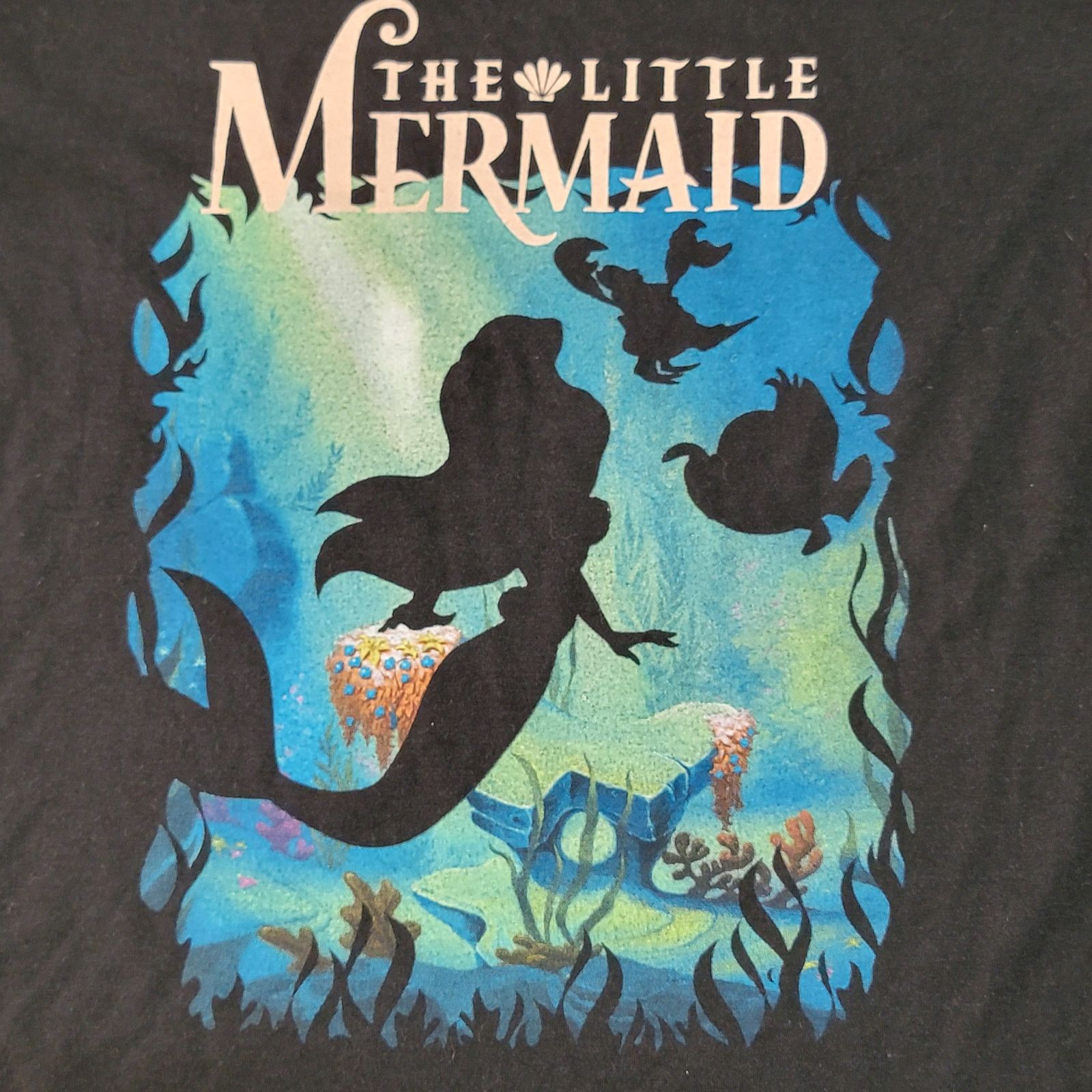 Disney Disney Little Mermaid Tee Mermaid Silhouette - Size Medium* Size M / US 6-8 / IT 42-44 - 2 Thumbnail