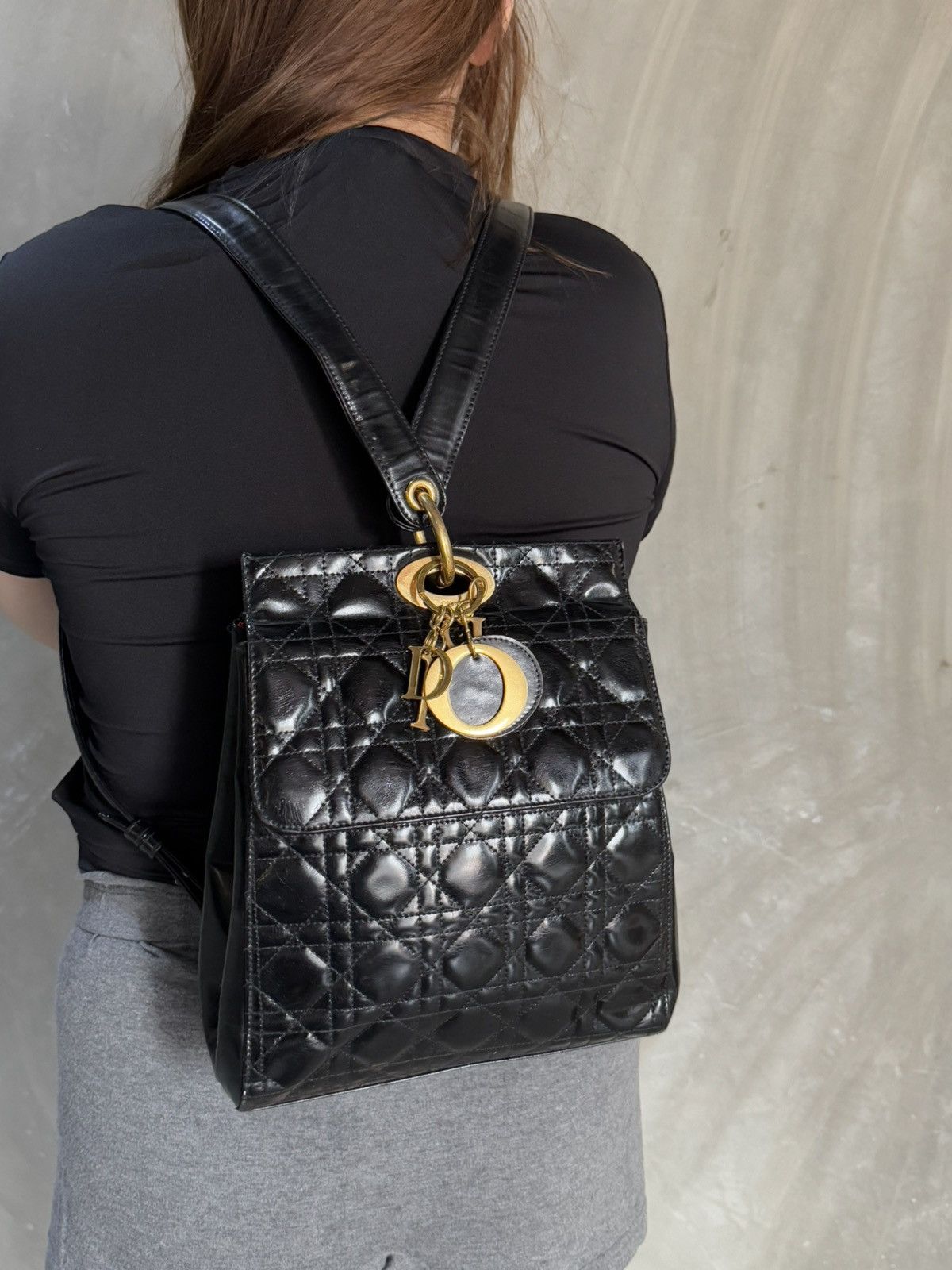 Dior Vintage - Dior Pattent Leather Mini Backpacks Size ONE SIZE - 10 Thumbnail