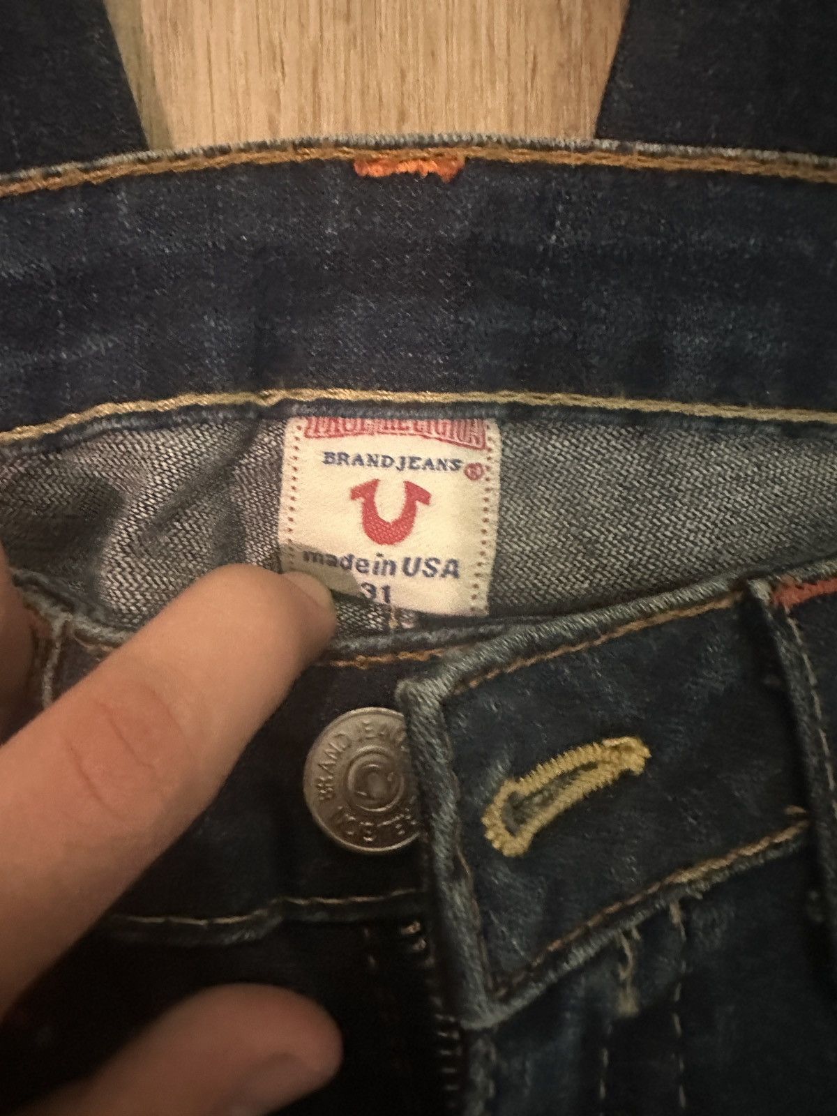 True Religion 2009 NEVER Worn True Religion Flared Blue jeans With tags Size 31" - 8 Thumbnail
