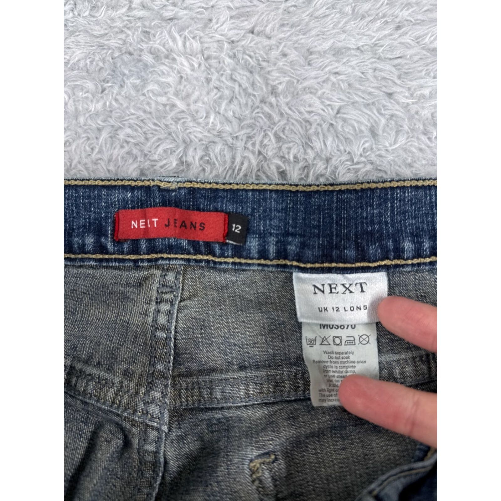 NEXT VINTAGE NEXT Women's Flared Jeans Size 12 Cotton Blend Blue Denim Mid Rise 28x32 Size 34" / US 12 / IT 48 - 6 Thumbnail