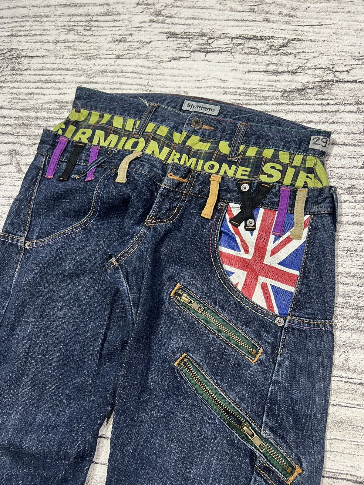 2000s Japanese Hysteric Poem Double Waist Jeans y2k Lgb