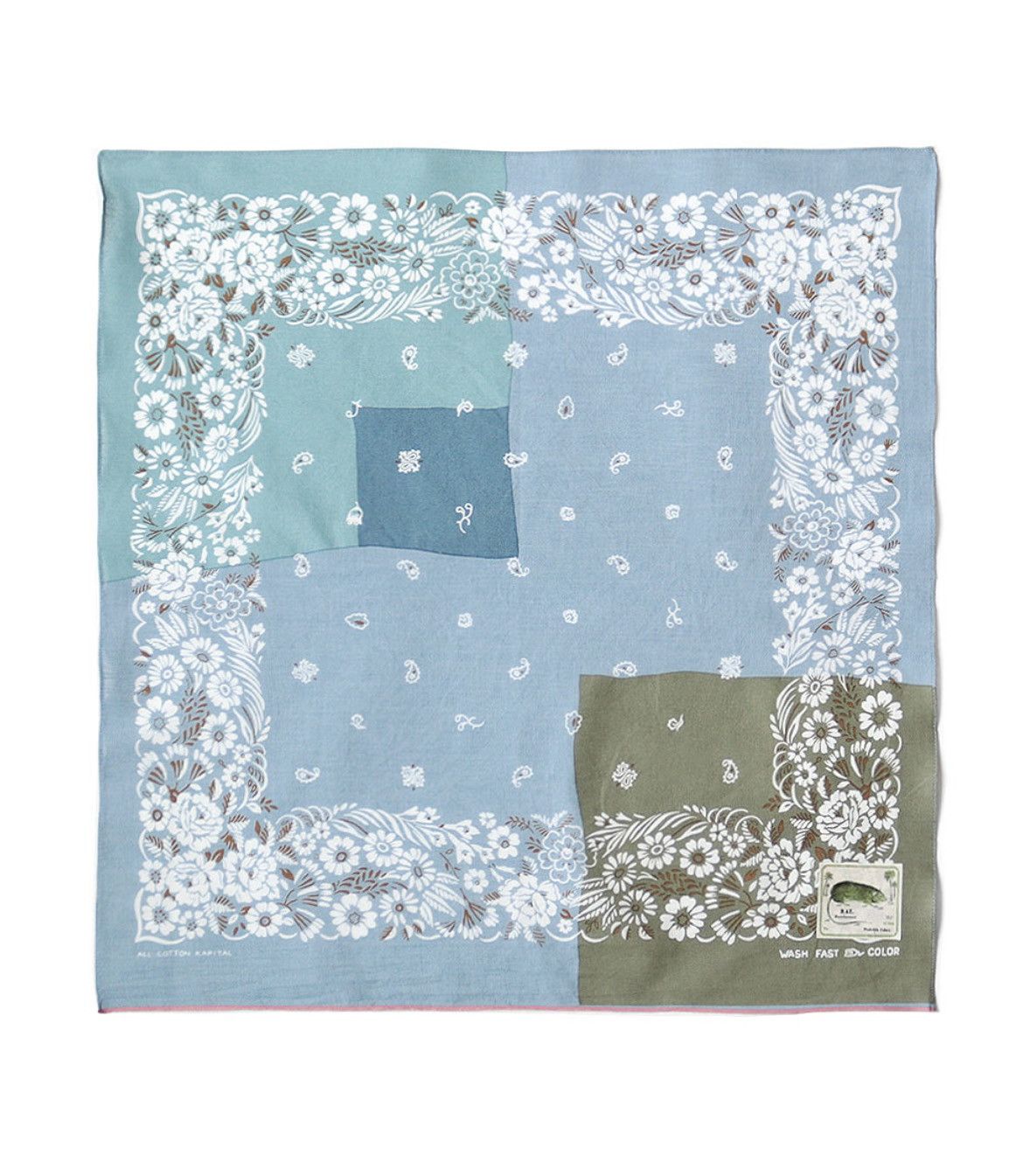 Kapital Kapital fastcolor Selvedge Bandana (GARDEN PATCHWORK) Size ONE SIZE - 1 Preview