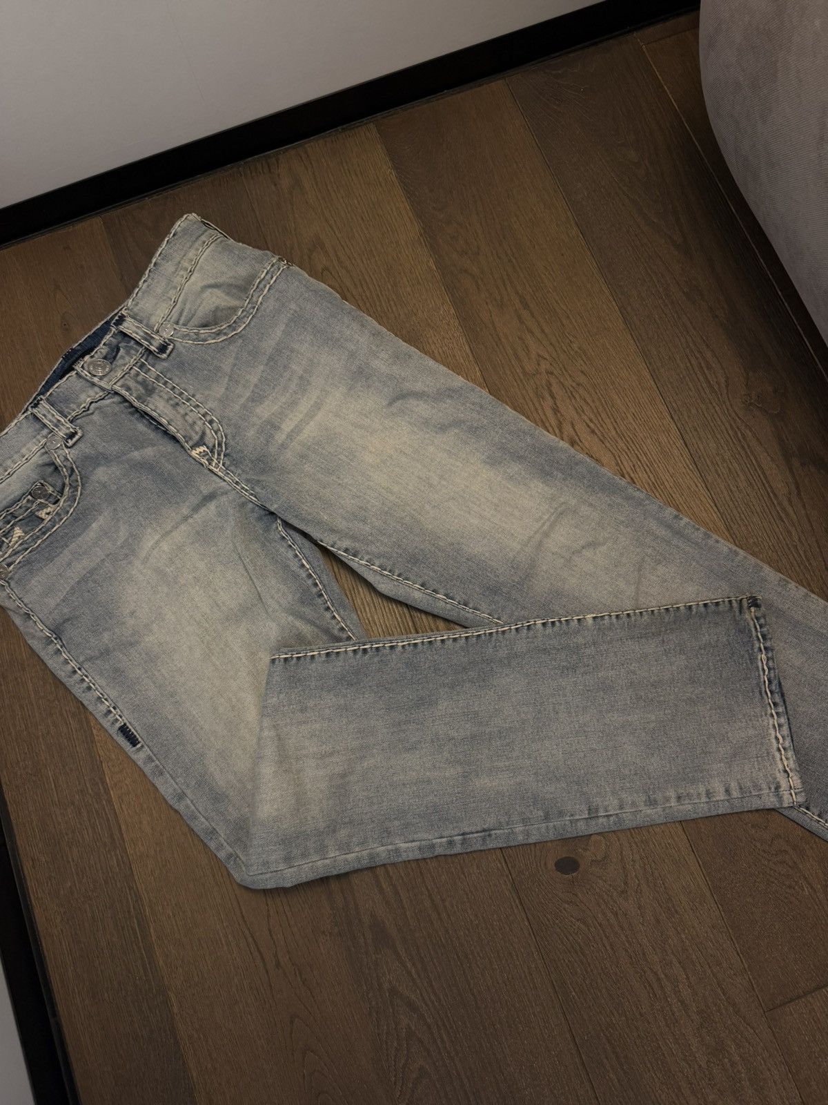 True Religion True Religion Ricky Straight Jeans Size US 32 / EU 48 - 1 Thumbnail
