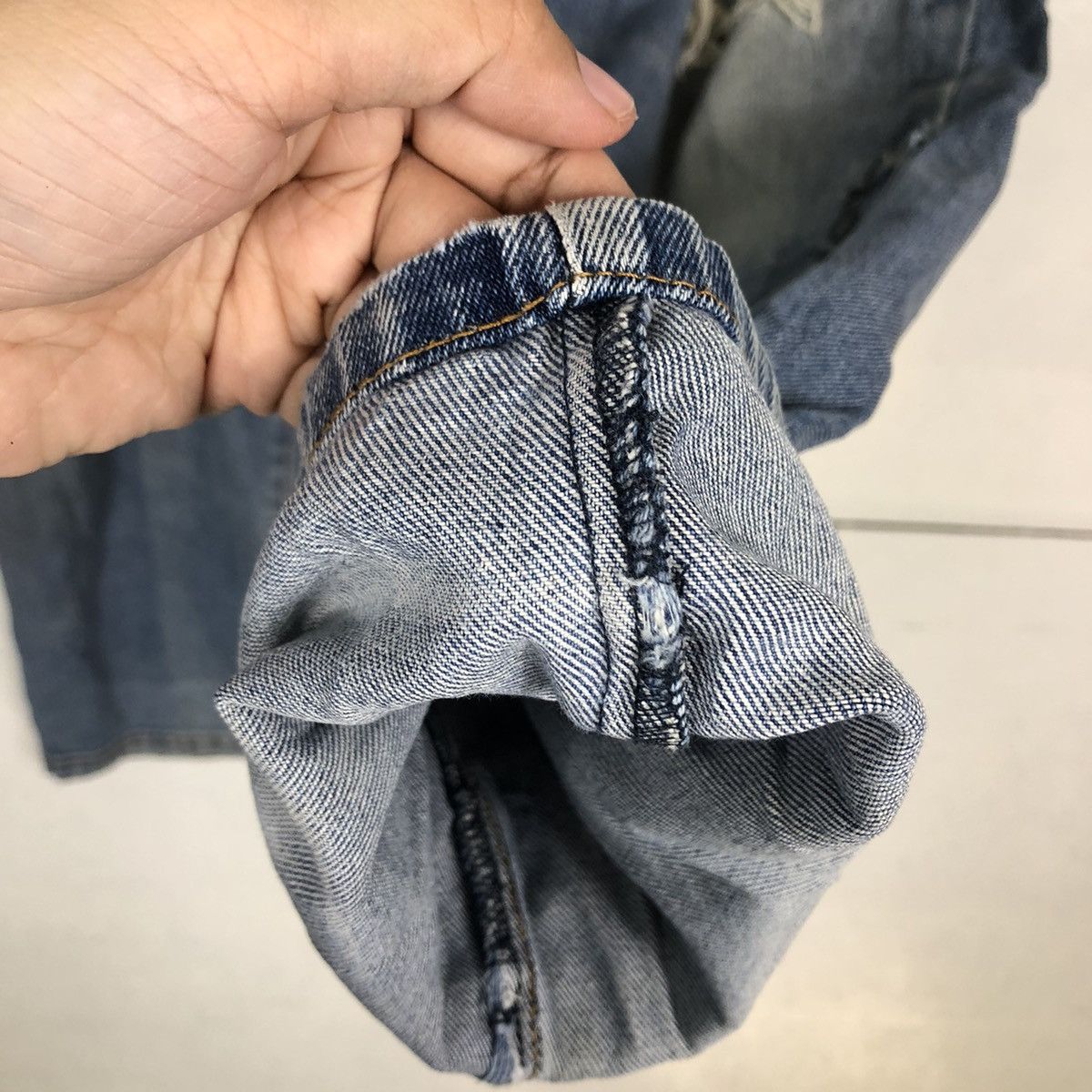 Japanese Brand RARE PUNK DESIGN DISTRESSED DENIM OSJ USA Size US 33 - 12 Thumbnail
