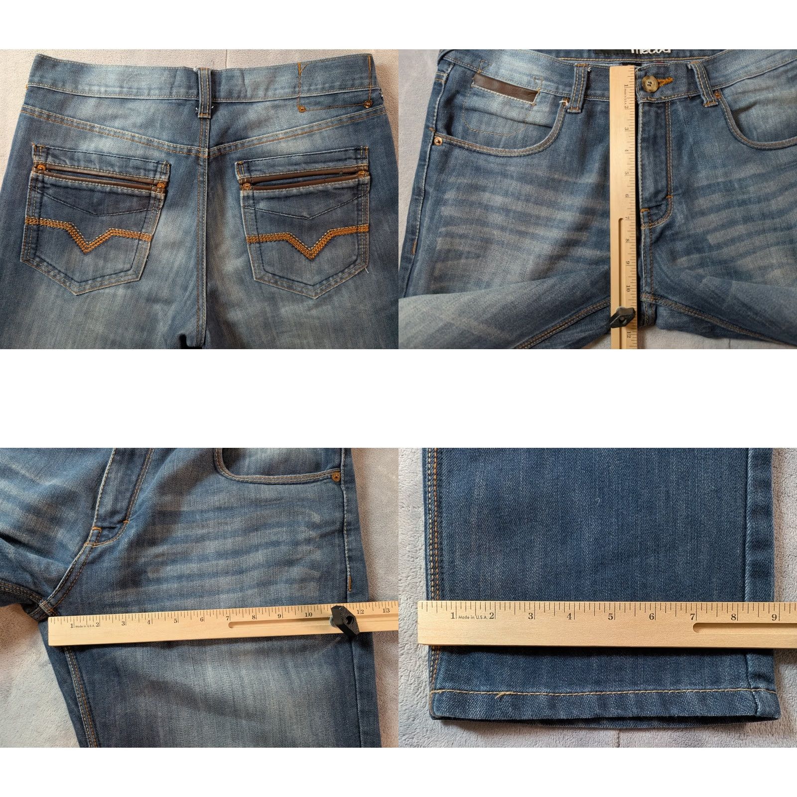 Vintage VINTAGE Mecca Jeans Men 34x28 Blue Baggy Wide Leg Y2K Grunge Goth Hip Hop 90s USA PMID? Size US 36 / EU 52 - 8 Thumbnail