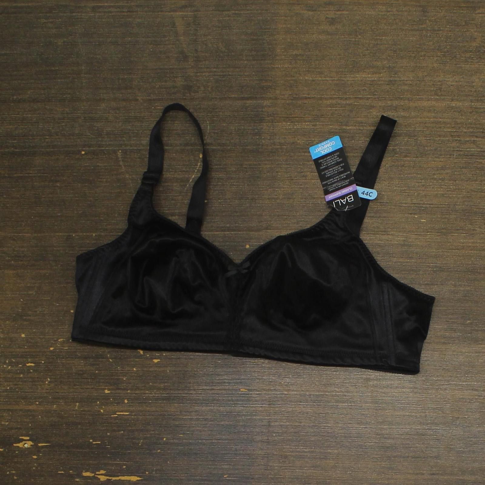 Balenciaga Nwt Bali Support Wirefree Full Coverage Bra 3820 Black 44c Size ONE SIZE - 1 Thumbnail