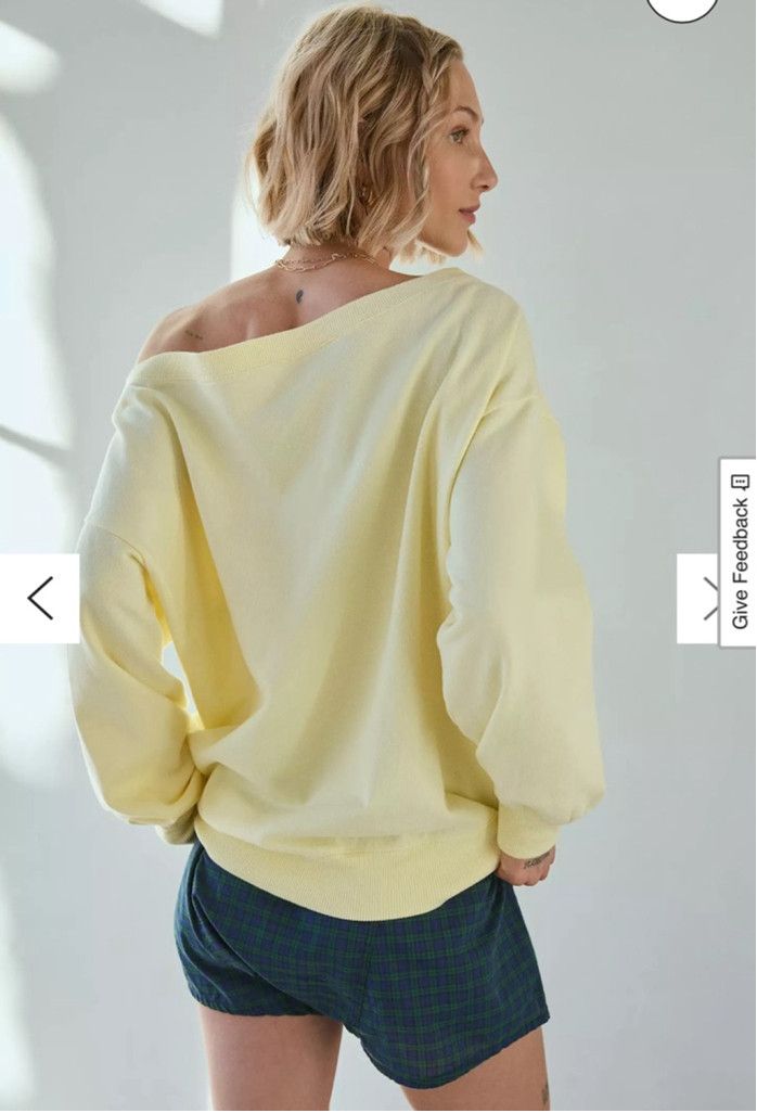 Designer NWOT Out From Under Imani Sweatshirt Size Small Yellow Size S / US 4 / IT 40 - 3 Thumbnail