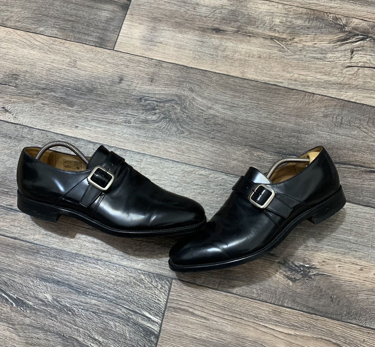 Genuine Leather × Loake Loake Men’s Black Leather Monk Shoes Made in England Size US 10 / EU 43 - 2 Thumbnail