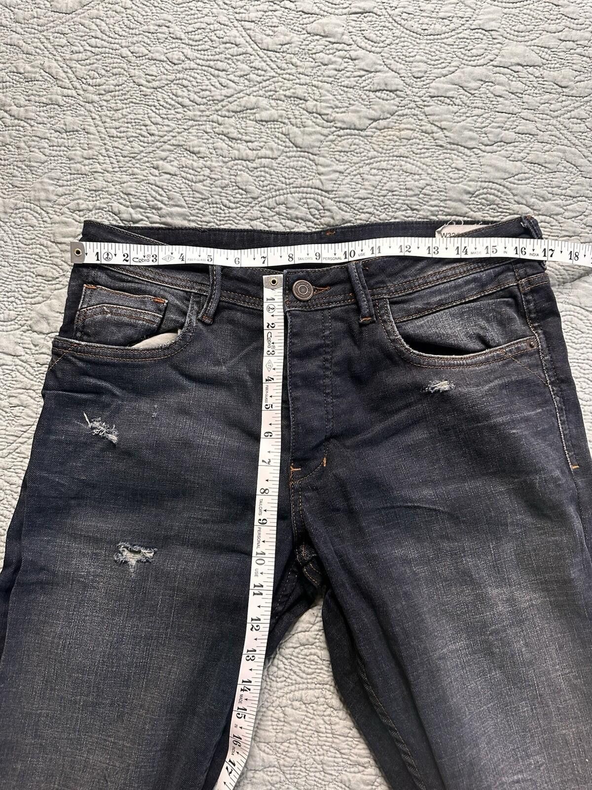 Denim & Co. Denim Co. Men’s 32X32 Dark Wash Blue Jeans Button Fly Size US 32 / EU 48 - 7 Thumbnail