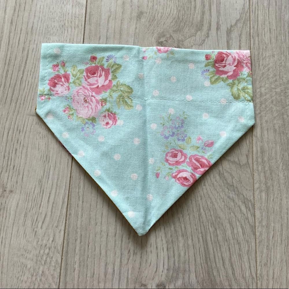 Designer Horse and Floral Dog Bandana Size ONE SIZE - 3 Thumbnail
