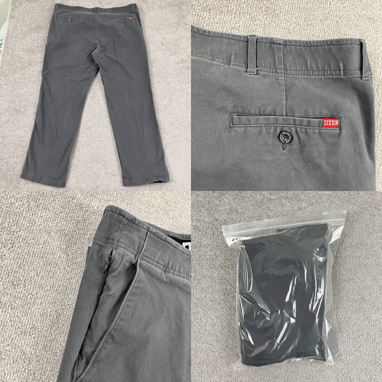 CO DIXXON Chino Pants 44x32 Straight Leg Gray D-FLEXX Stretch Mens Size US 44 / EU 60 - 8 Thumbnail