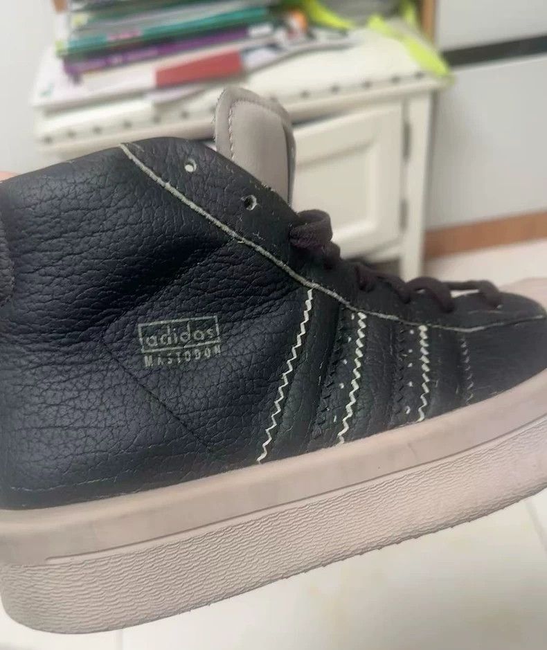 Rick Owens Rick Owens X Adidas Black Leather Sneakers-dmc Size US 10.5 / EU 43-44 - 1 Thumbnail